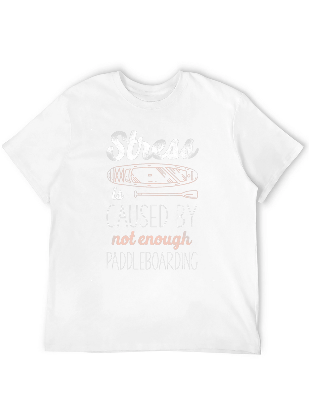 Stress Paddleboarding T-Shirt - Black Graphic Tee