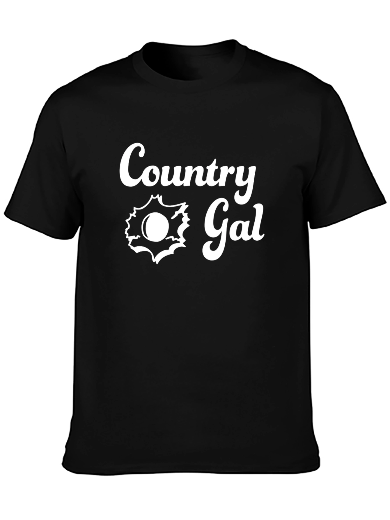 Country Gal T-Shirt - Black Tee with Graphic Print