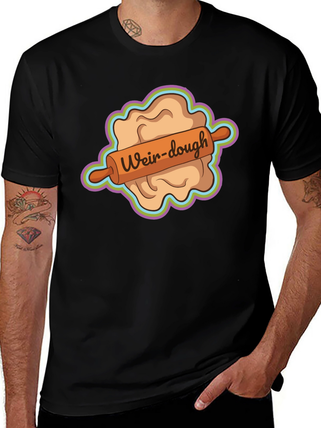 Weir-dough Graphic Tee - Novelty Dough Rolling Humor