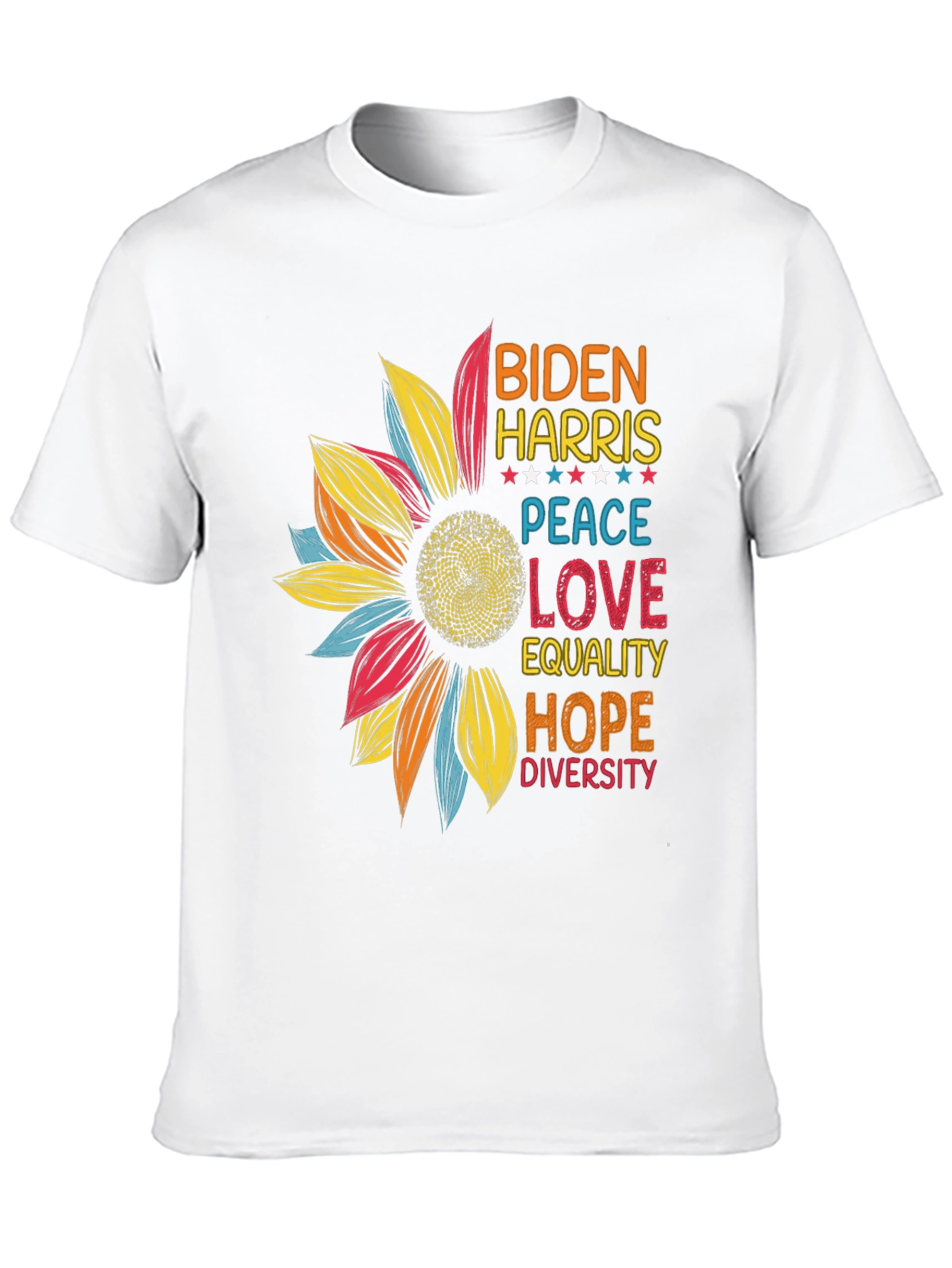Biden Harris Peace Love Equality Graphic Tee