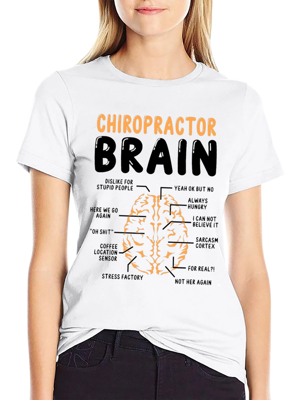 Chiropractor Brain T-Shirt - Funny Anatomy Tee