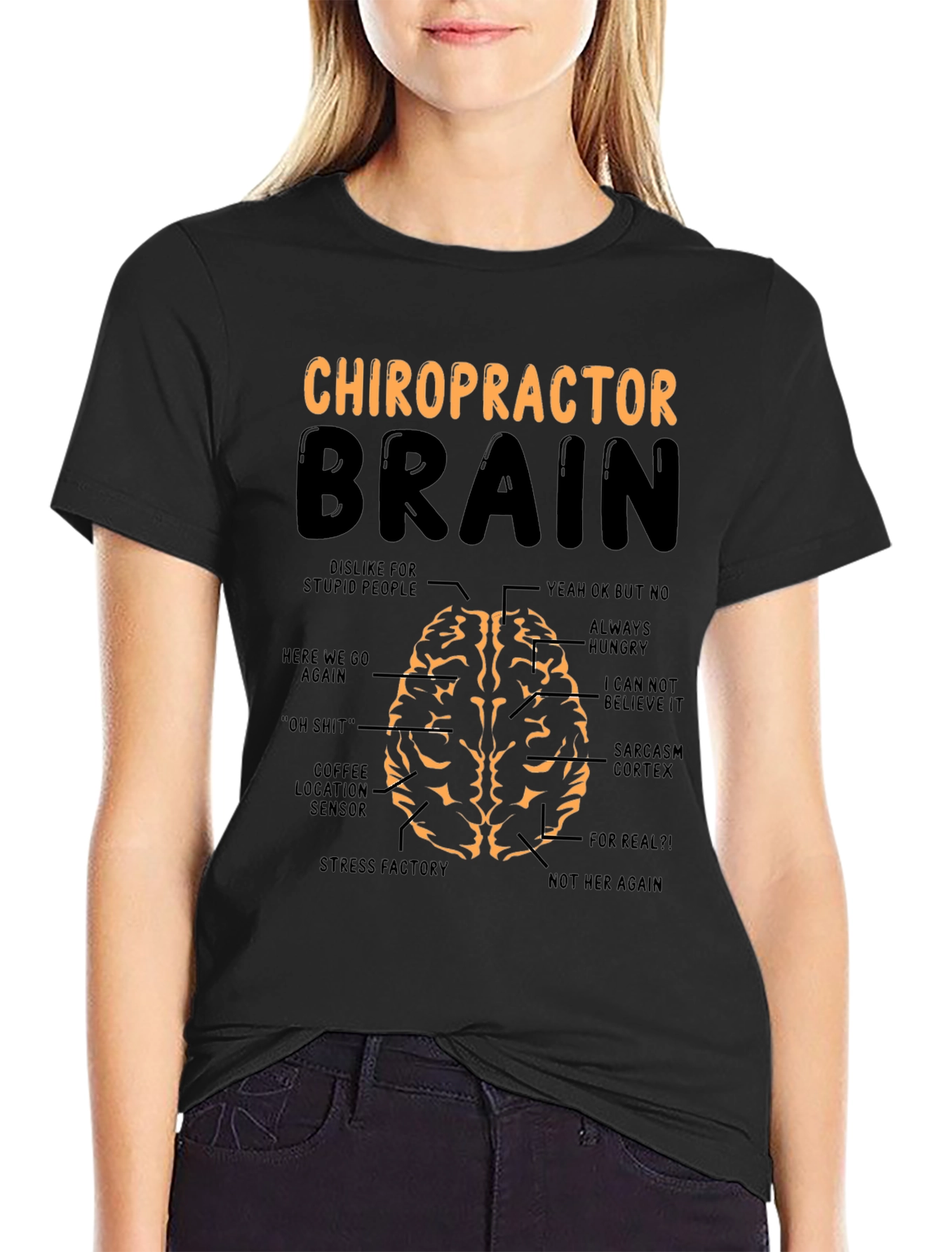 Chiropractor Brain T-Shirt - Funny Anatomy Tee