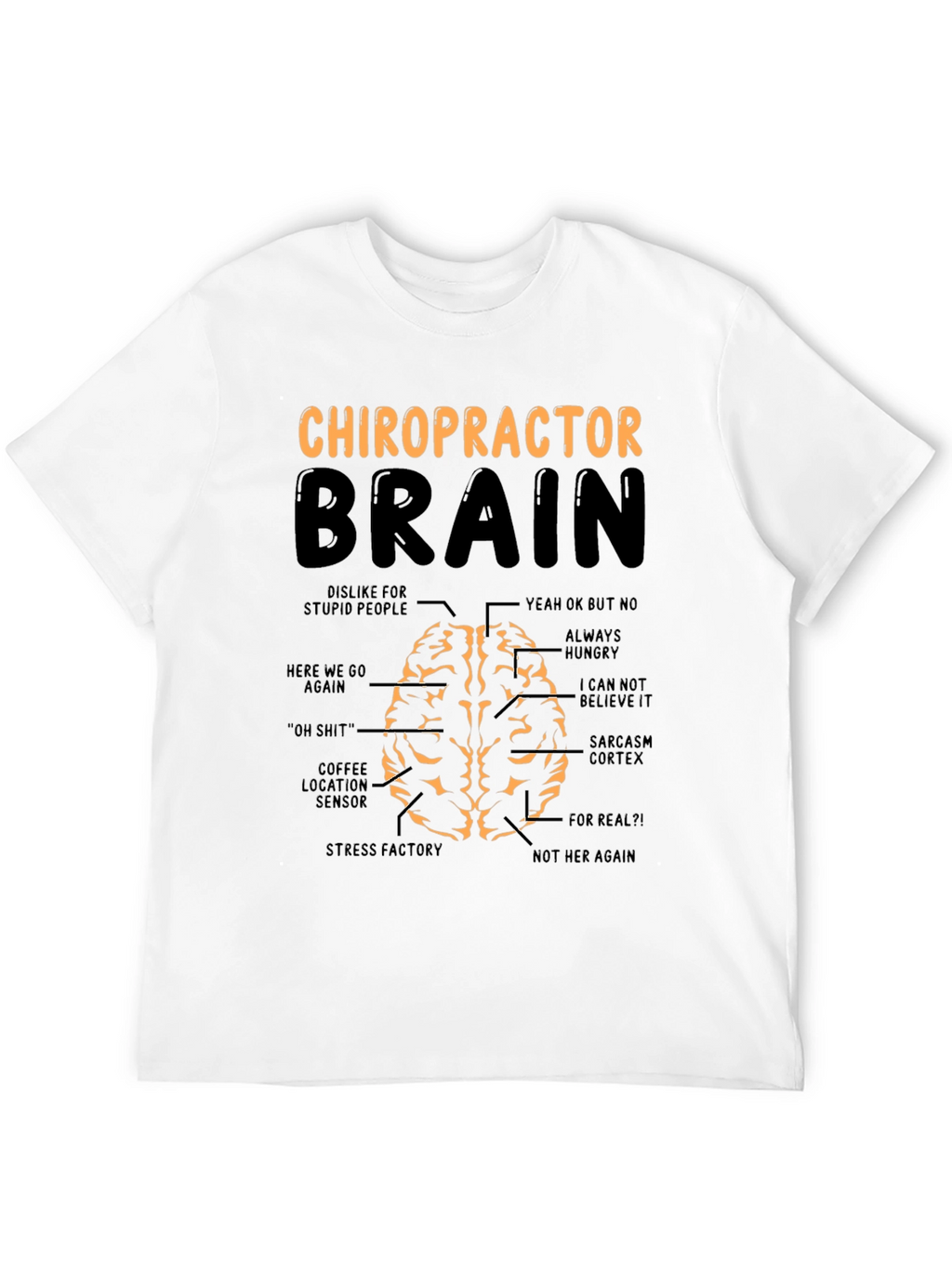 Chiropractor Brain T-Shirt - Funny Anatomy Tee