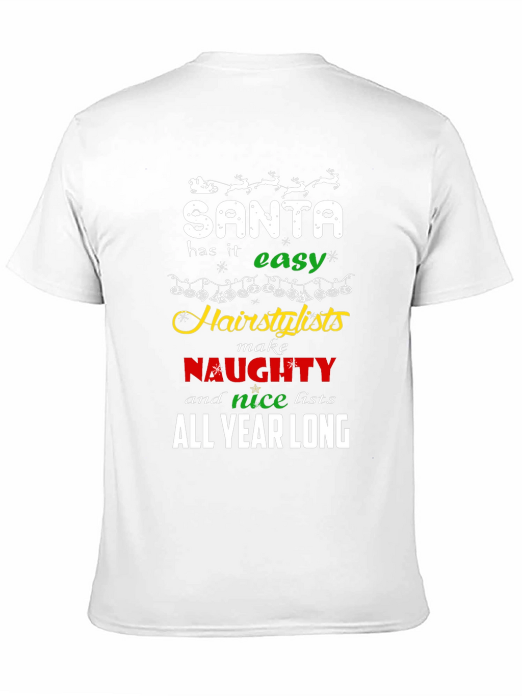 Santa Hair Stylist Christmas Graphic Tee