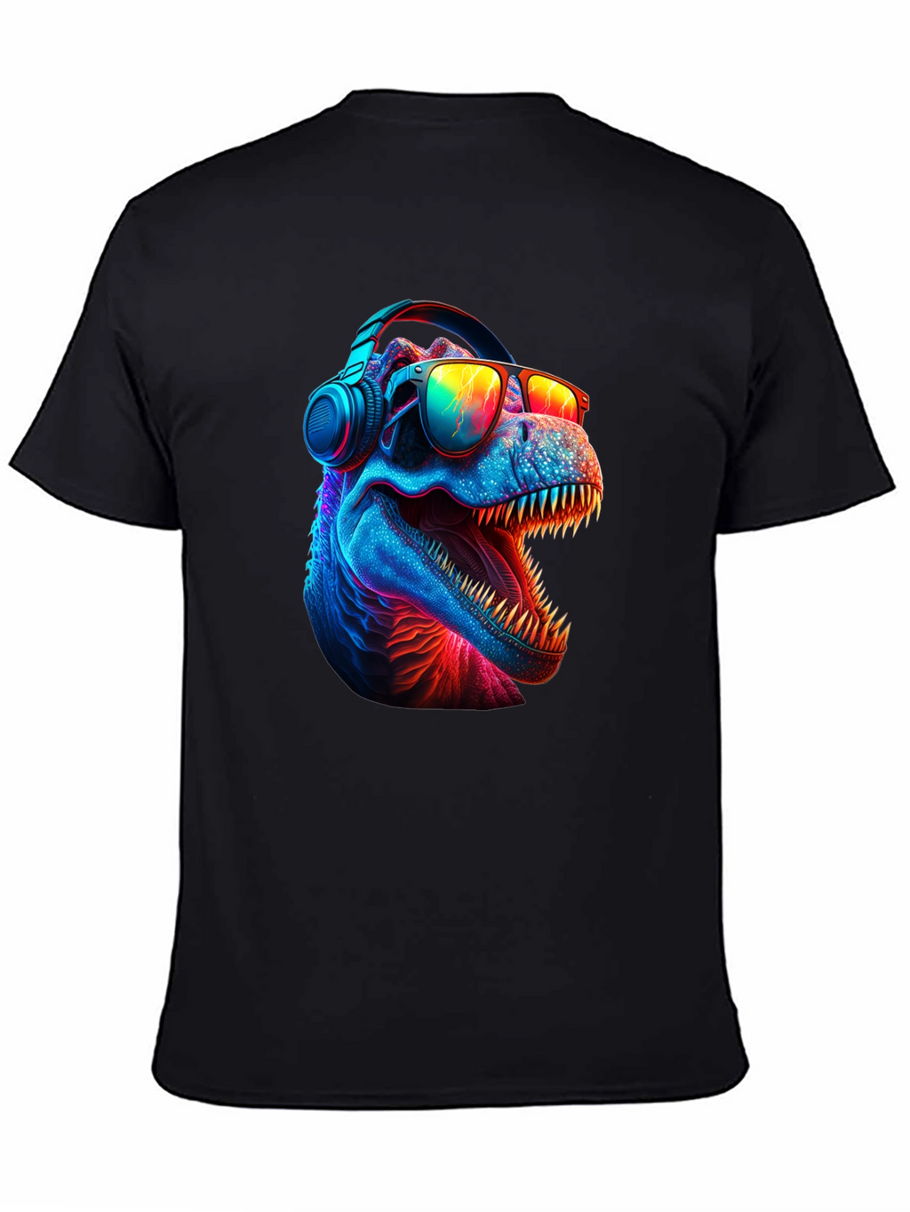 Cool Dino T-Shirt - Dinosaur with Headphones & Sunglasses