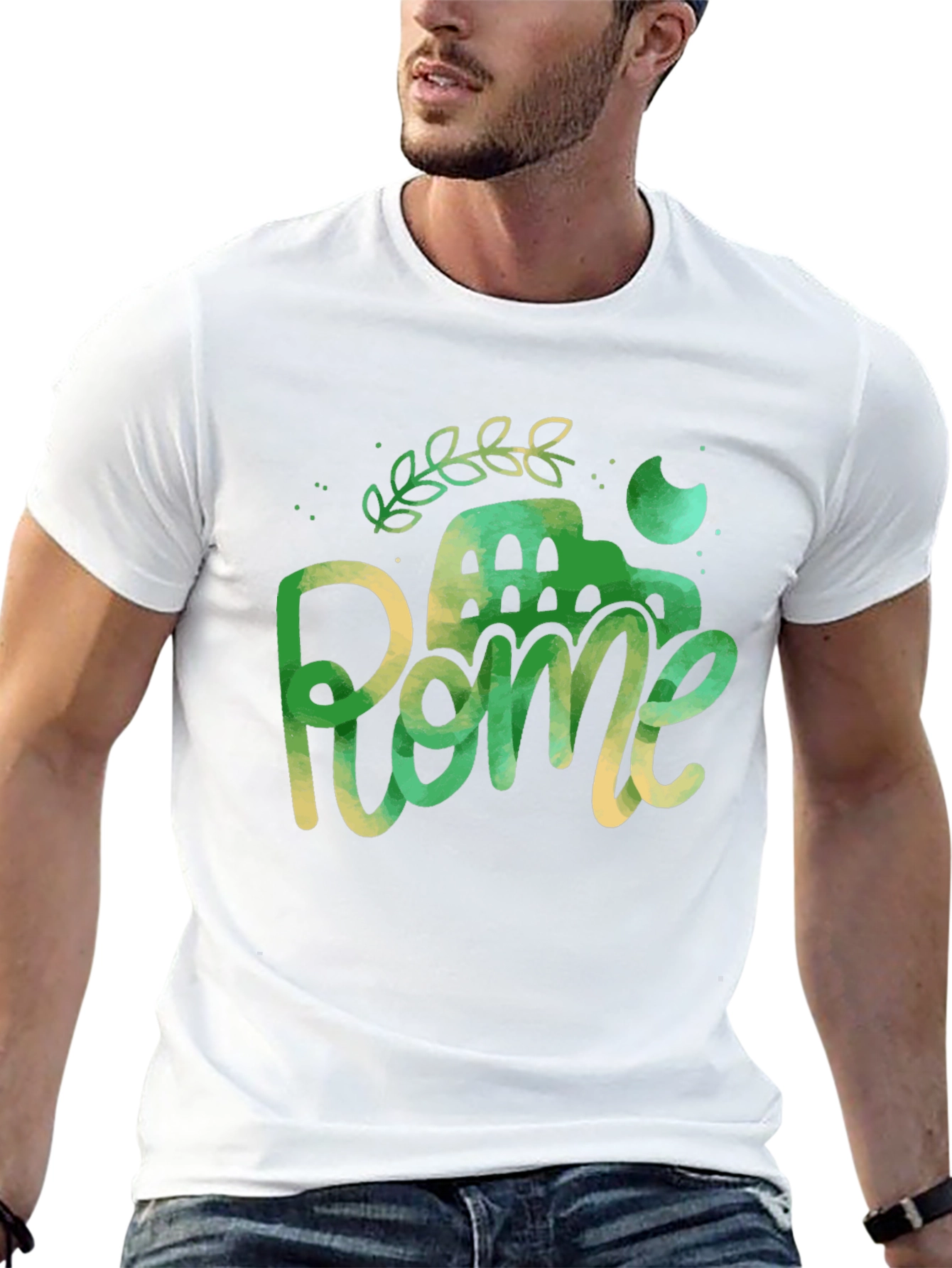 Rome Italy Black Graphic Tee