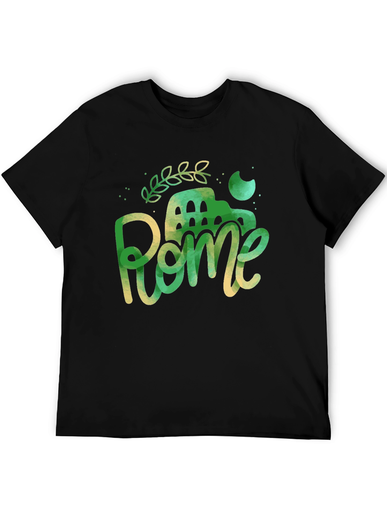 Rome Italy Black Graphic Tee