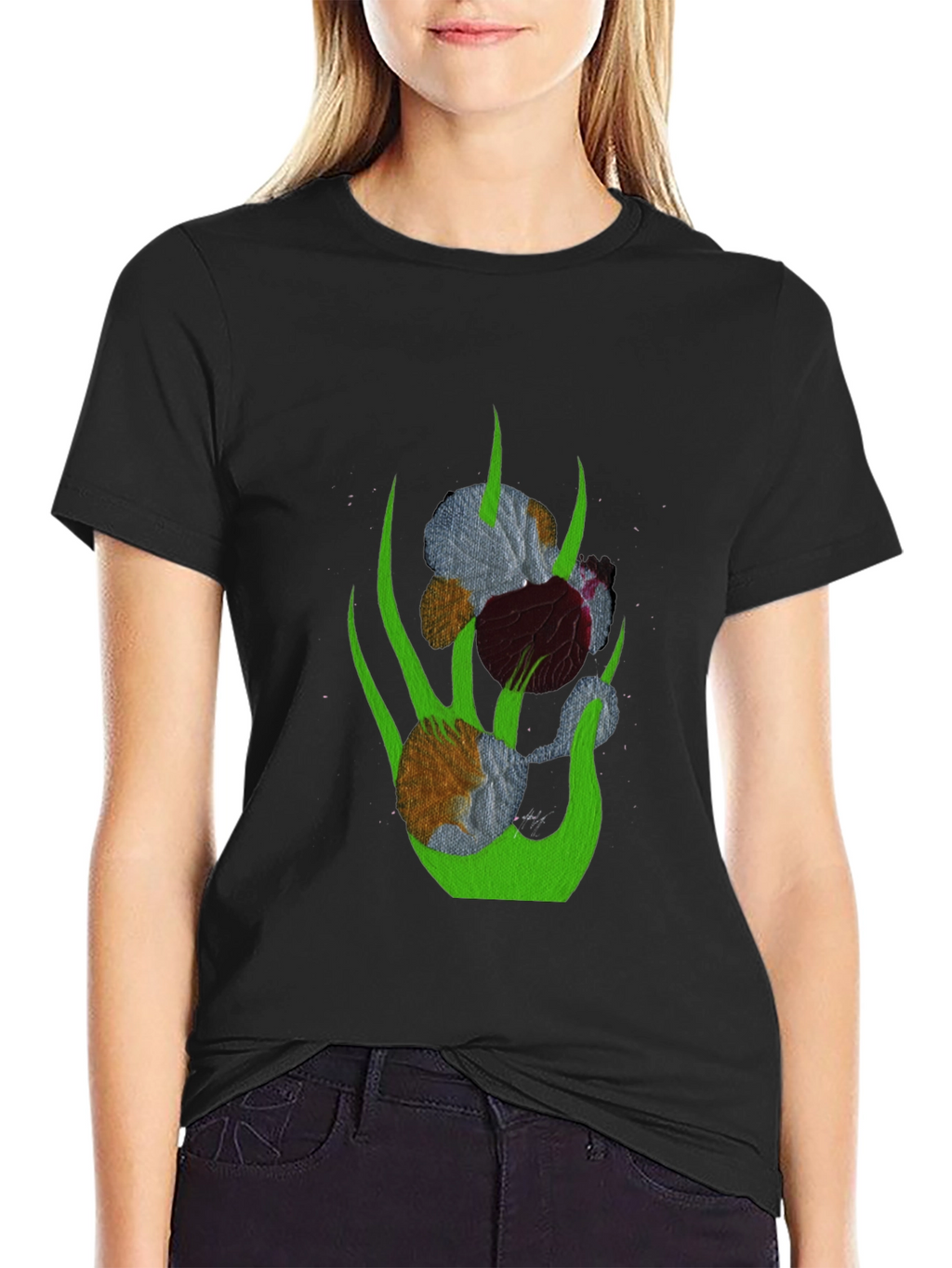 Abstract Floral Graphic T-Shirt