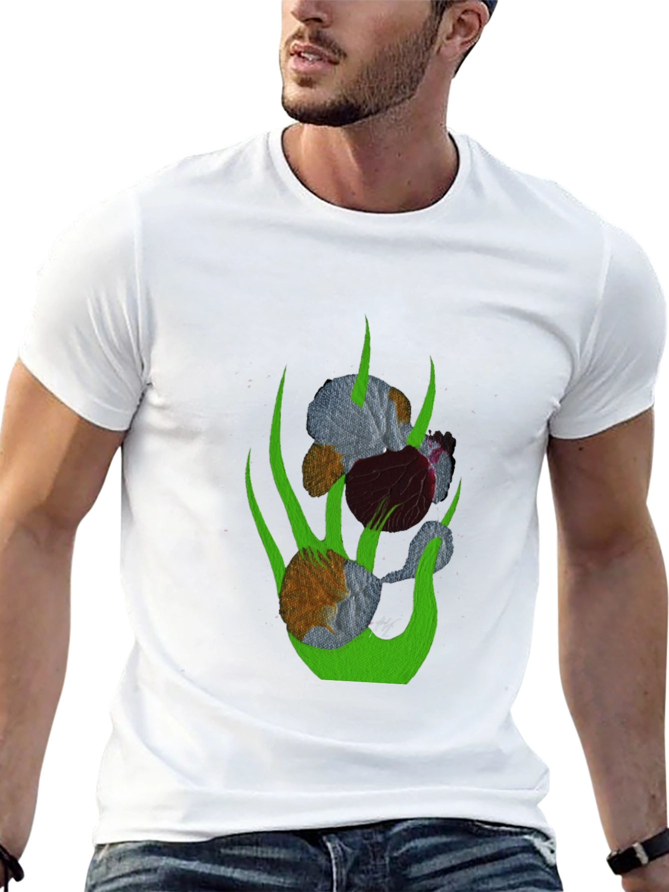 Abstract Floral Graphic T-Shirt