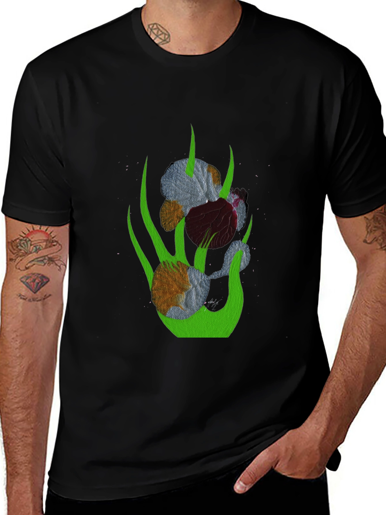 Abstract Floral Graphic T-Shirt
