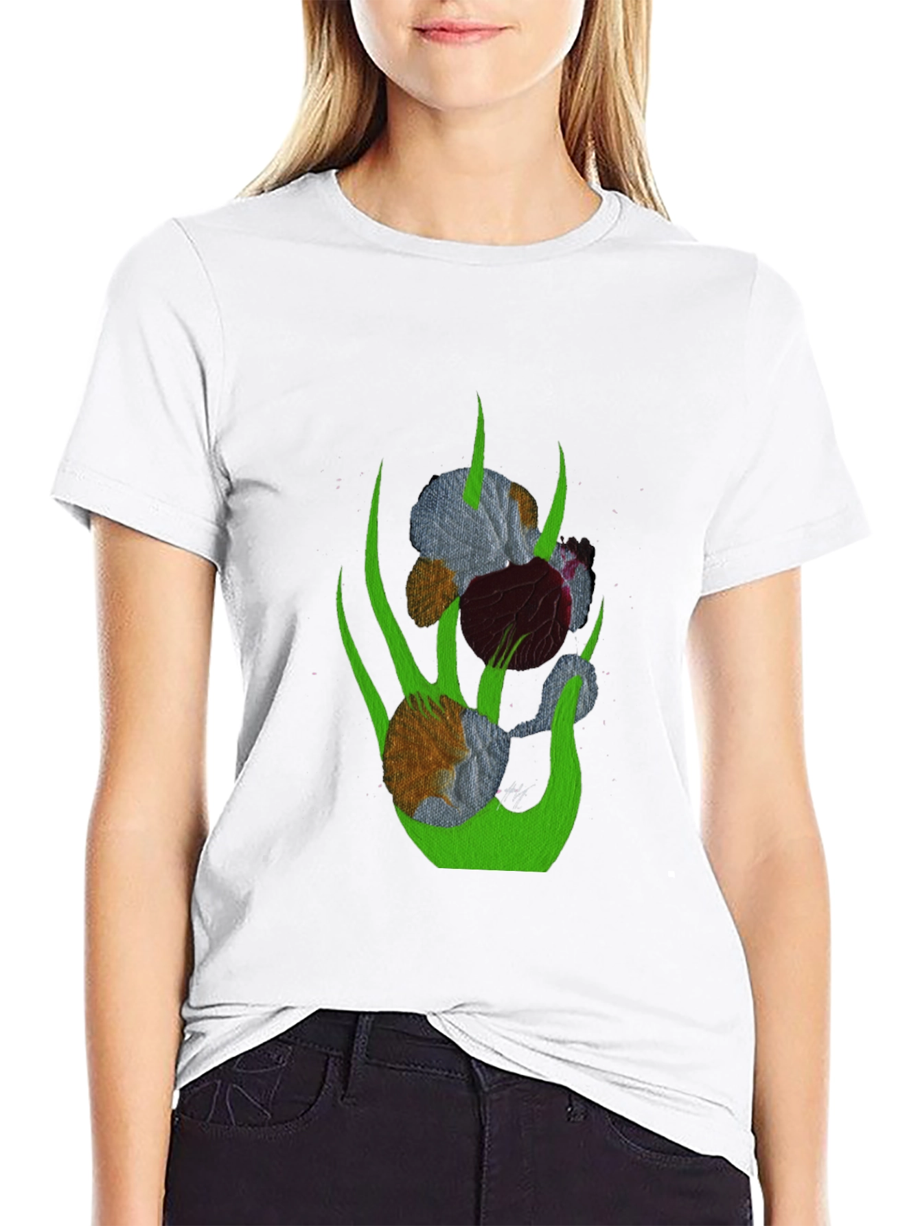 Abstract Floral Graphic T-Shirt