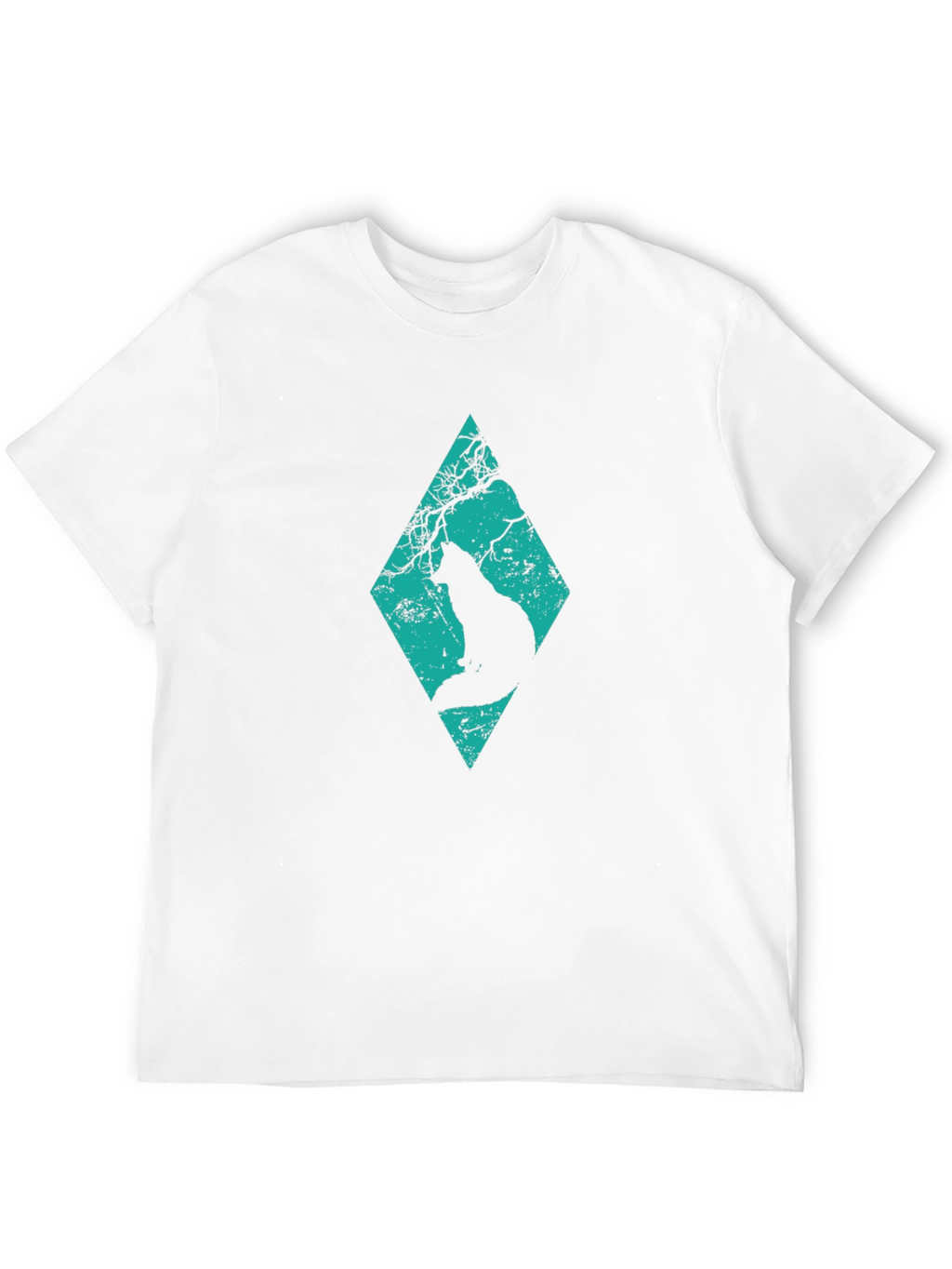 Diamond Cat Silhouette Graphic Tee