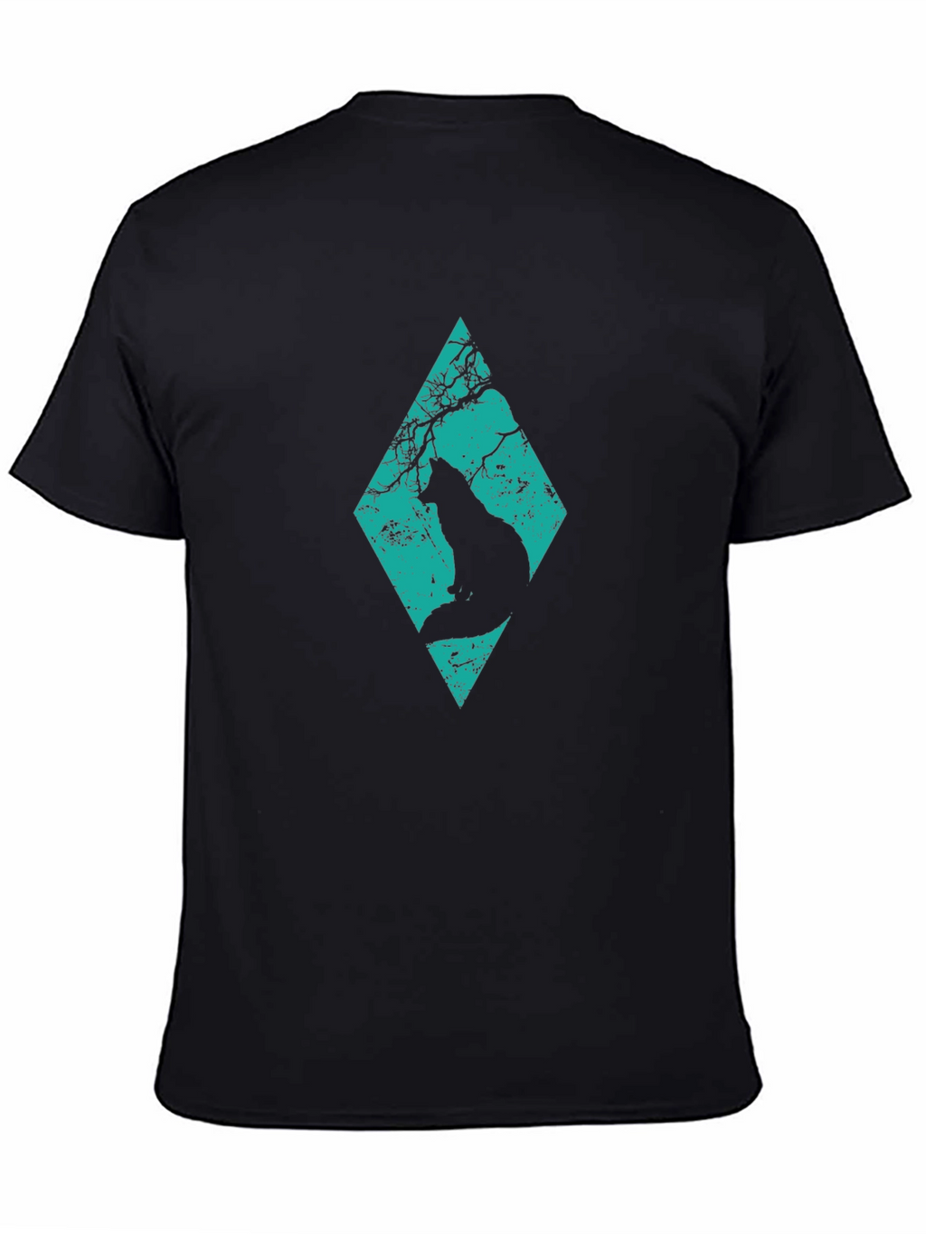 Diamond Cat Silhouette Graphic Tee