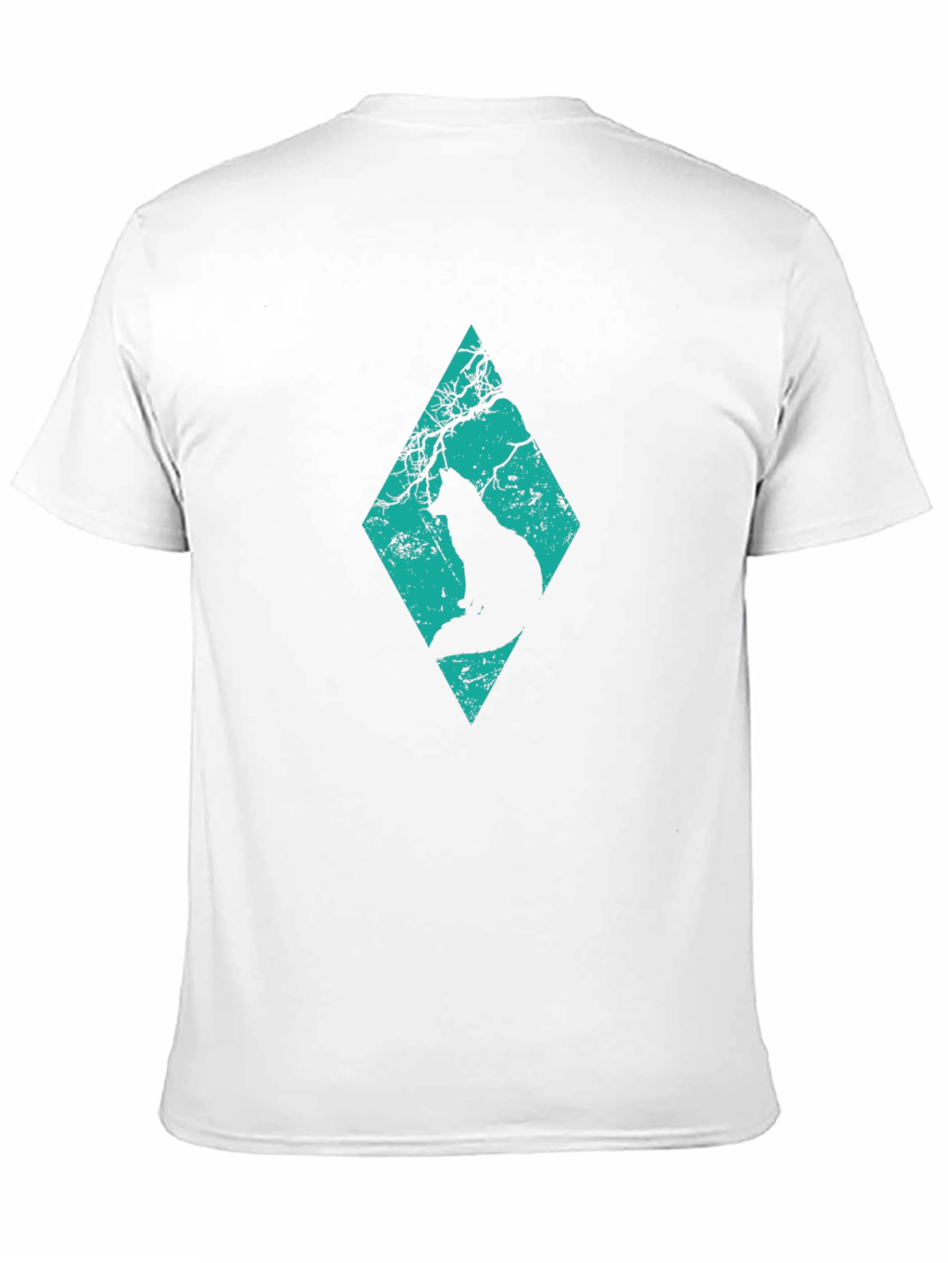 Diamond Cat Silhouette Graphic Tee