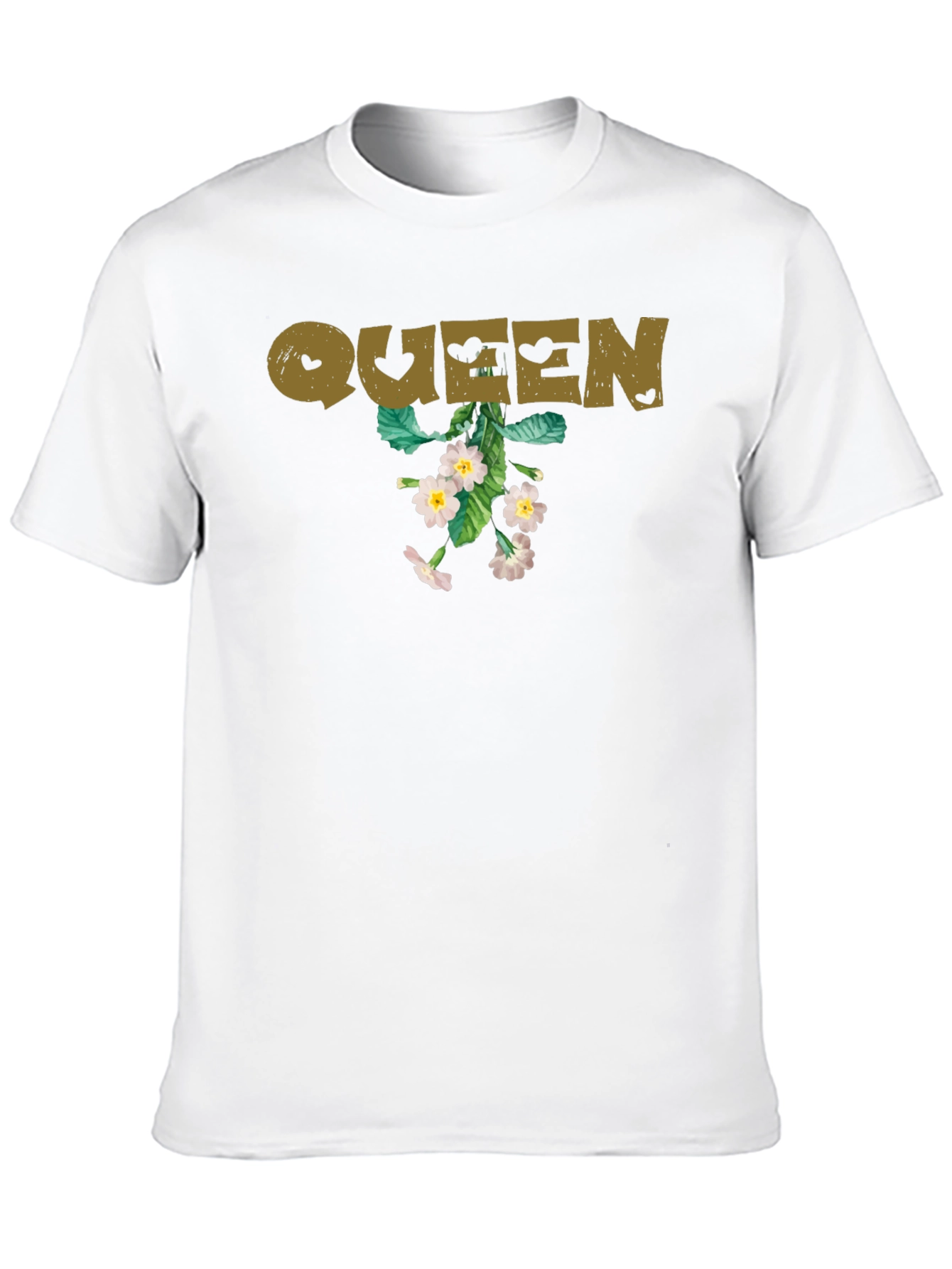 Queen Floral Graphic Tee - Black