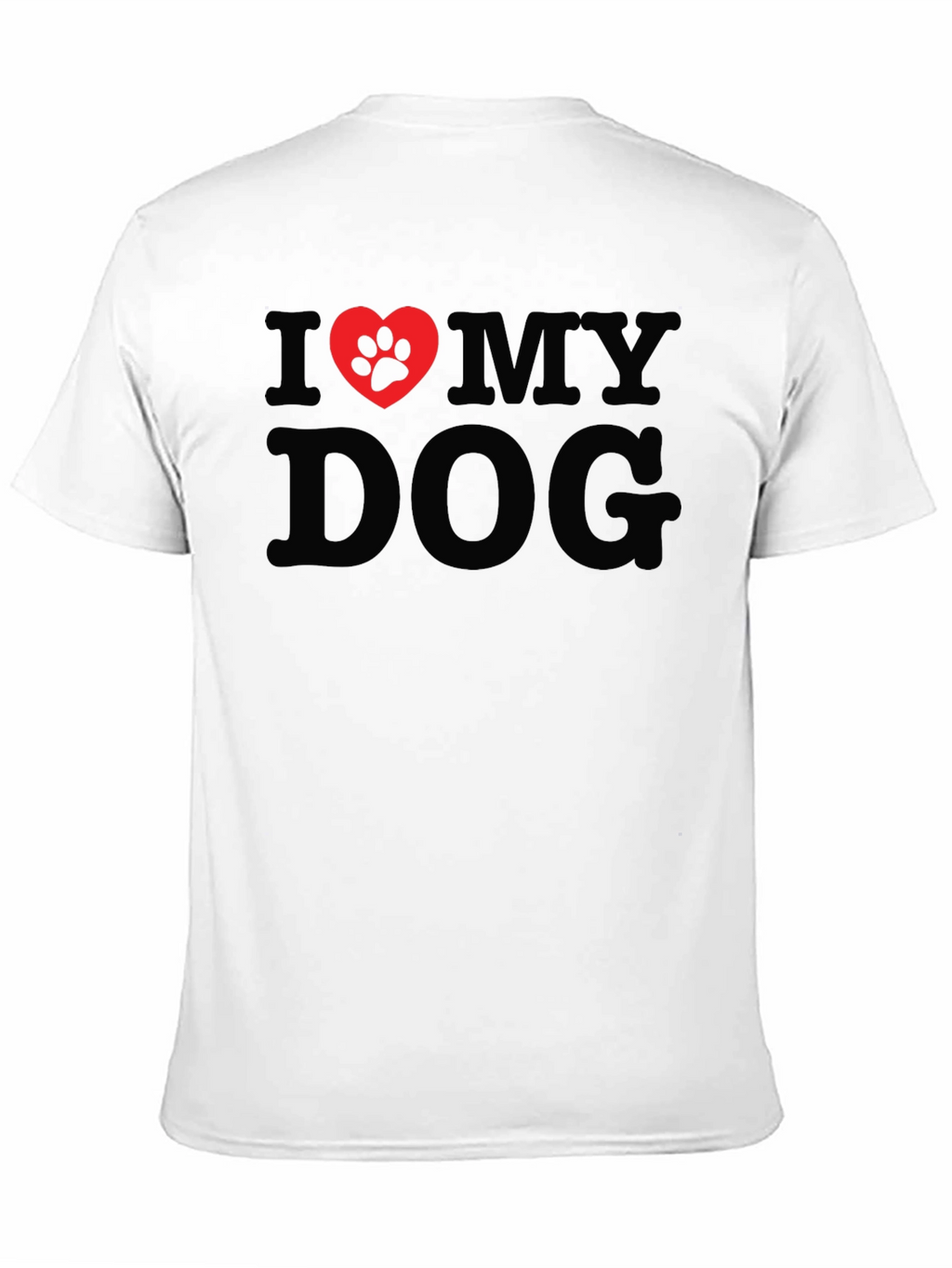 I Love My Dog Paw Print Heart T-Shirt