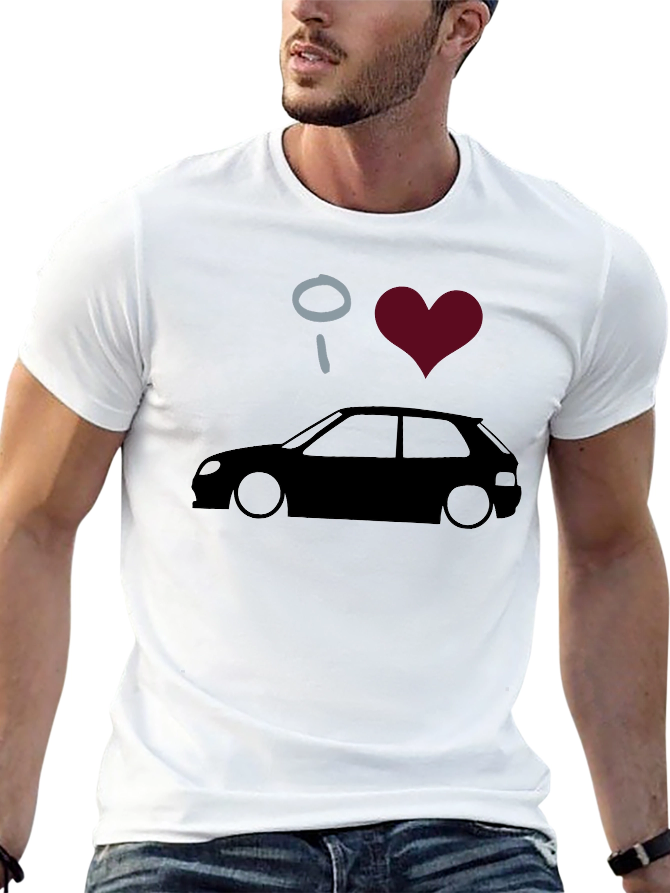 I Heart Cars Black Graphic Tee