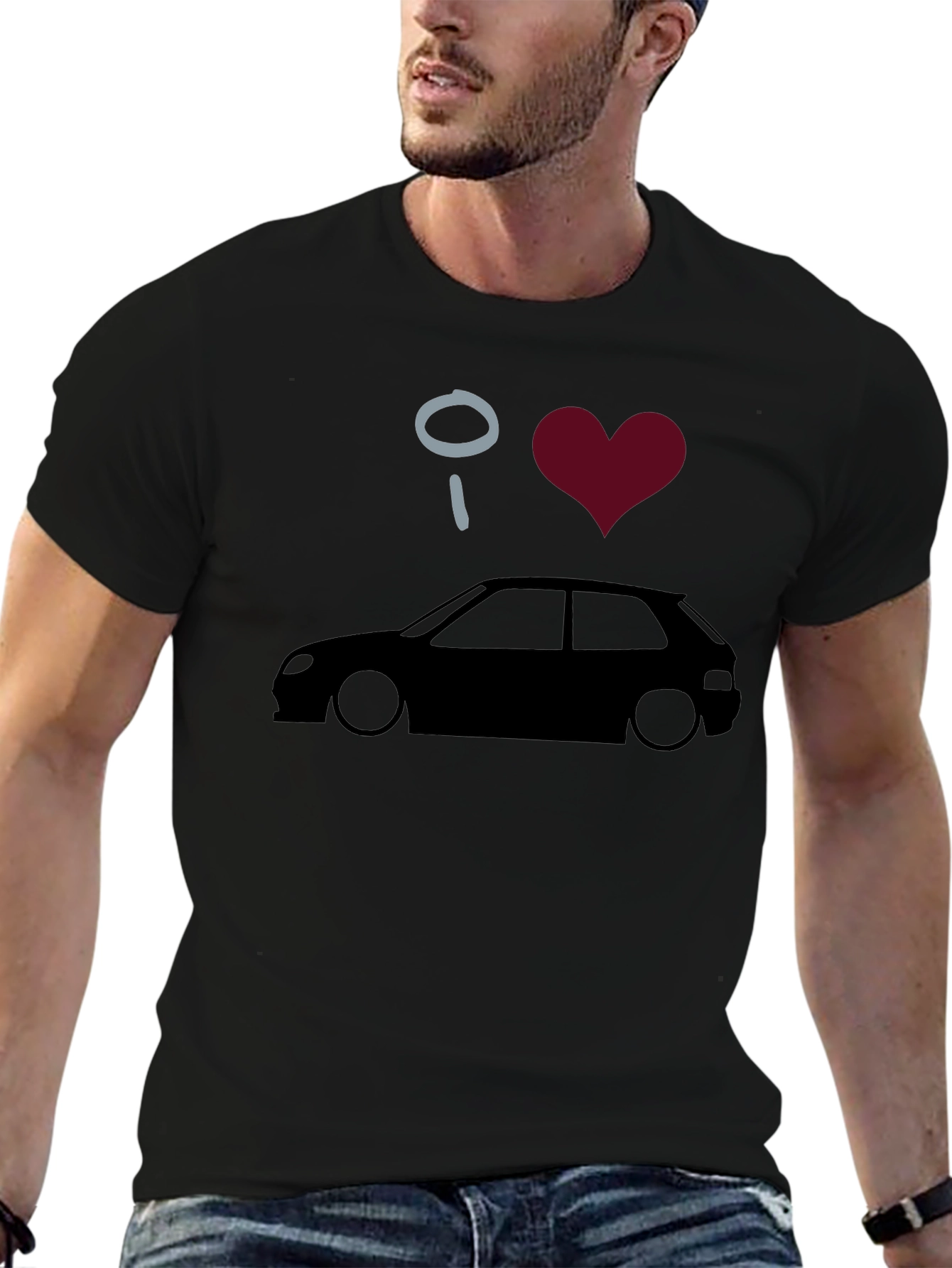 I Heart Cars Black Graphic Tee