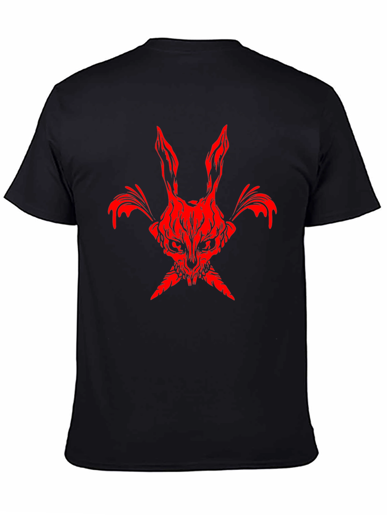Red Rabbit Graphic Black Tee