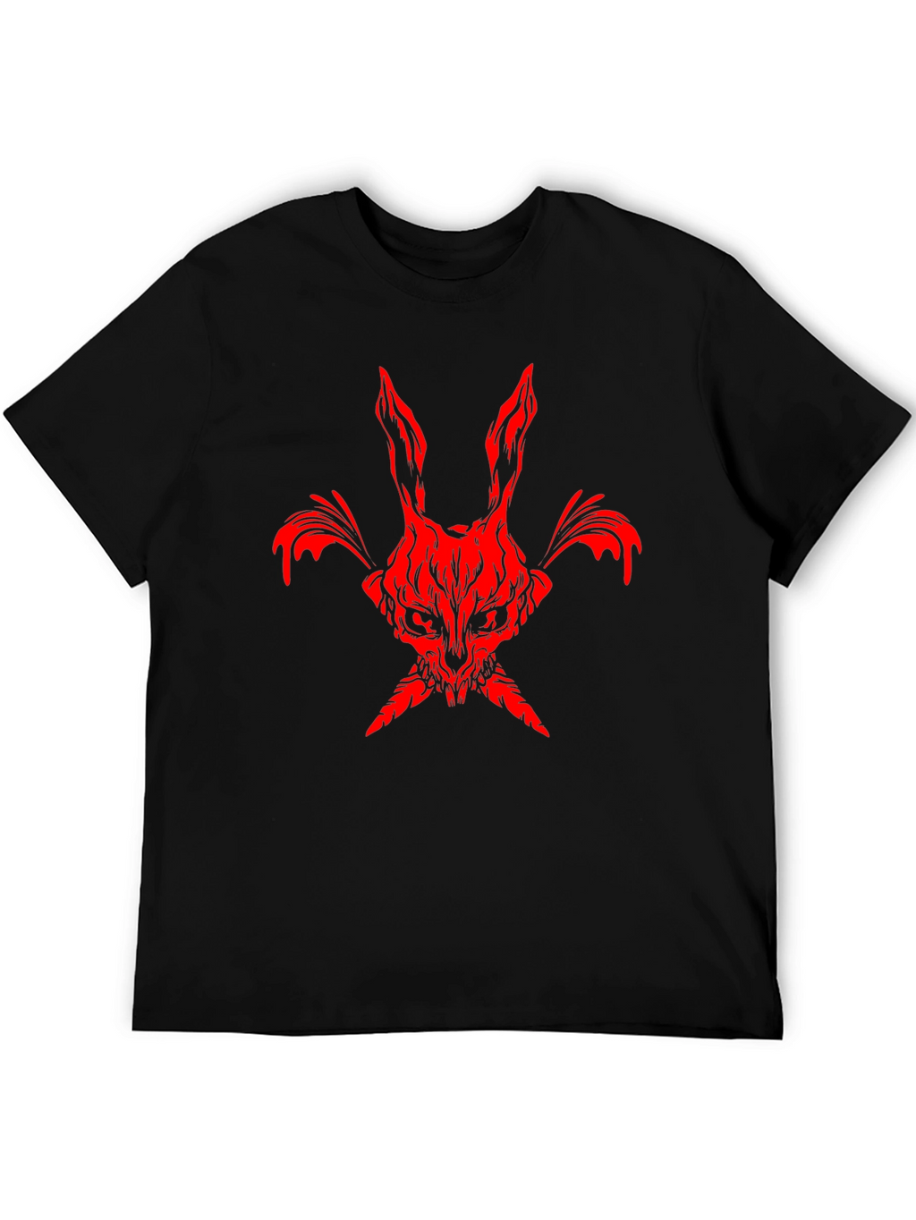 Red Rabbit Graphic Black Tee