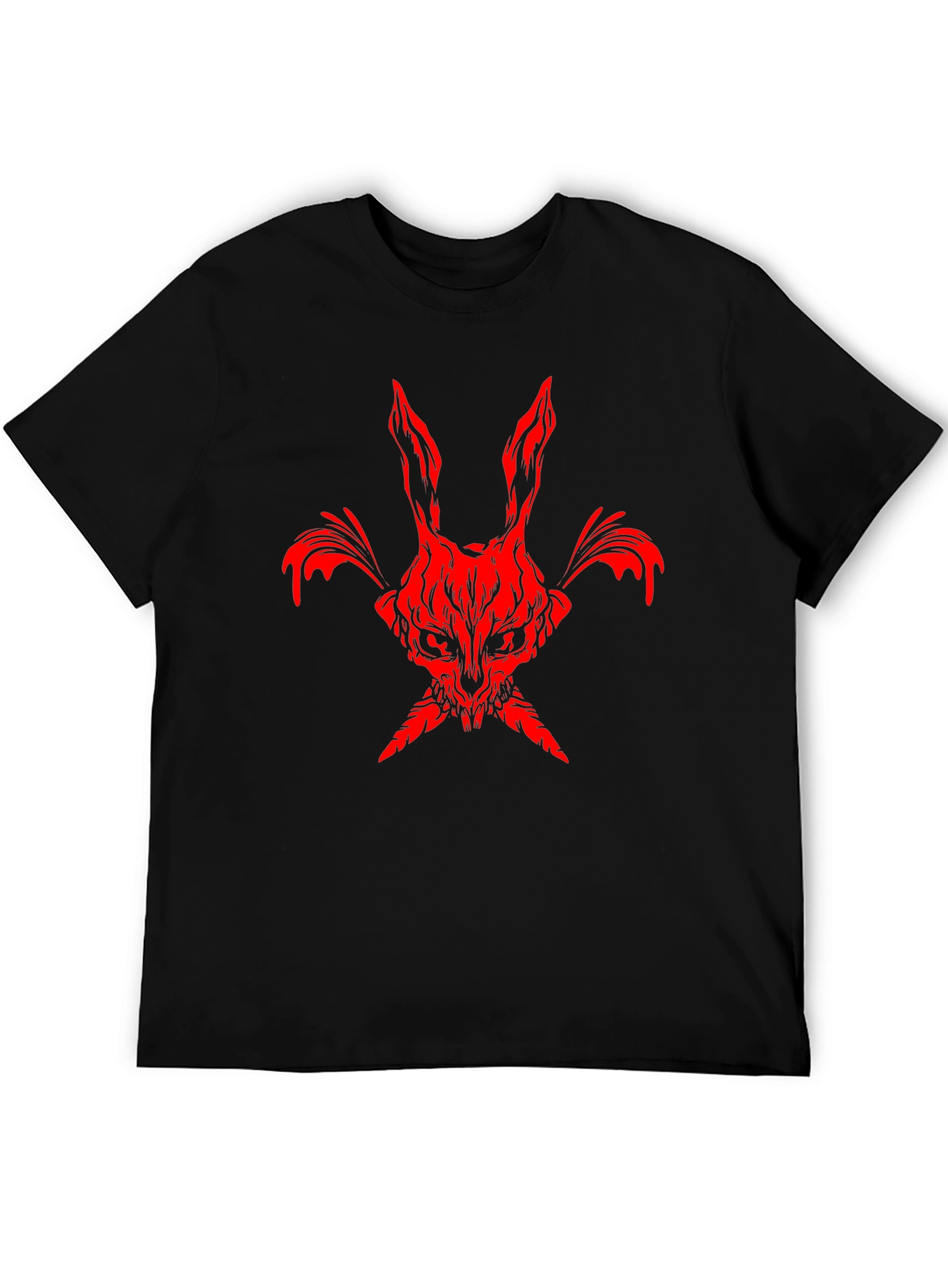 Red Rabbit Graphic Black Tee