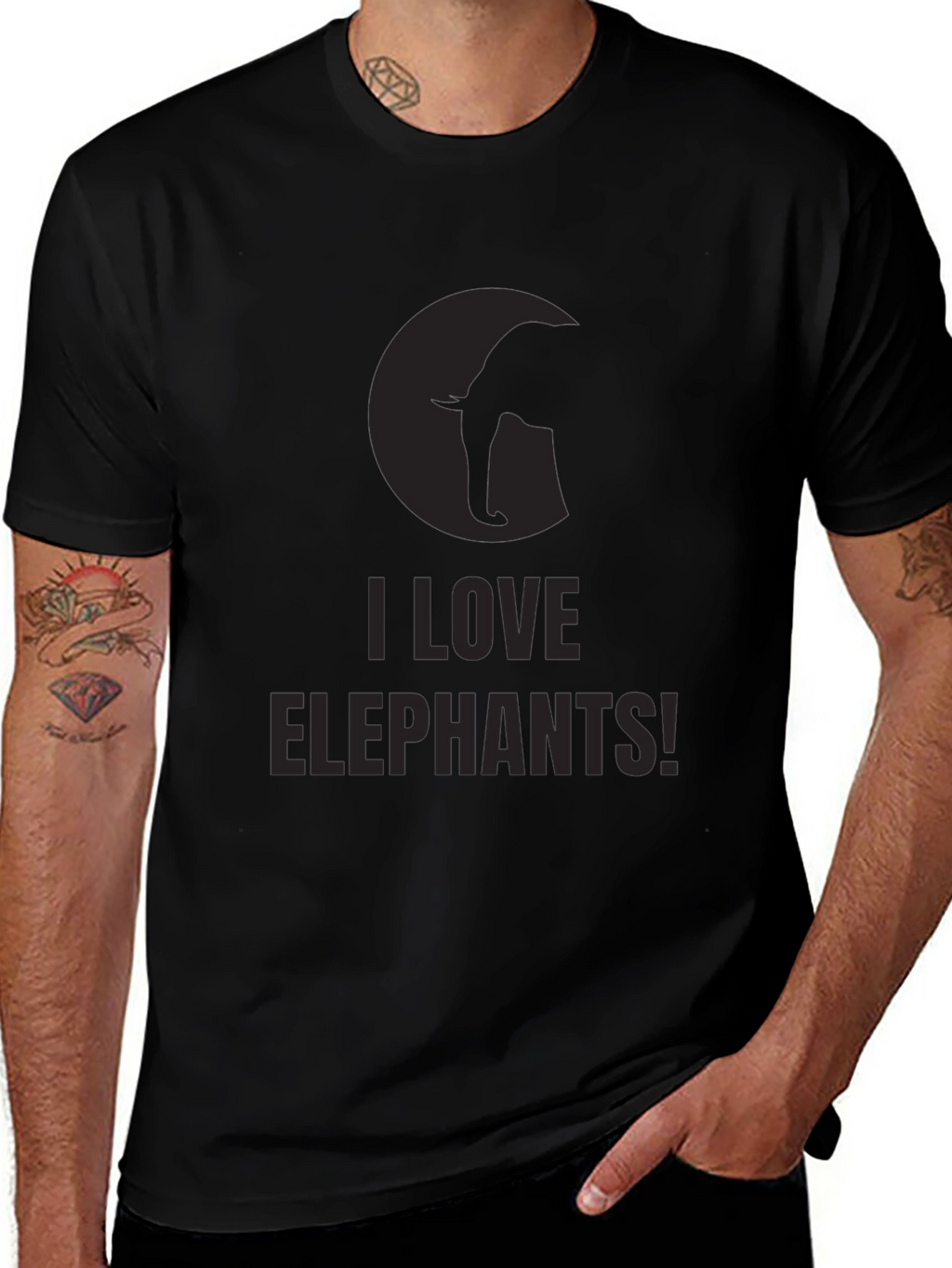 I Love Elephants! Graphic Tee