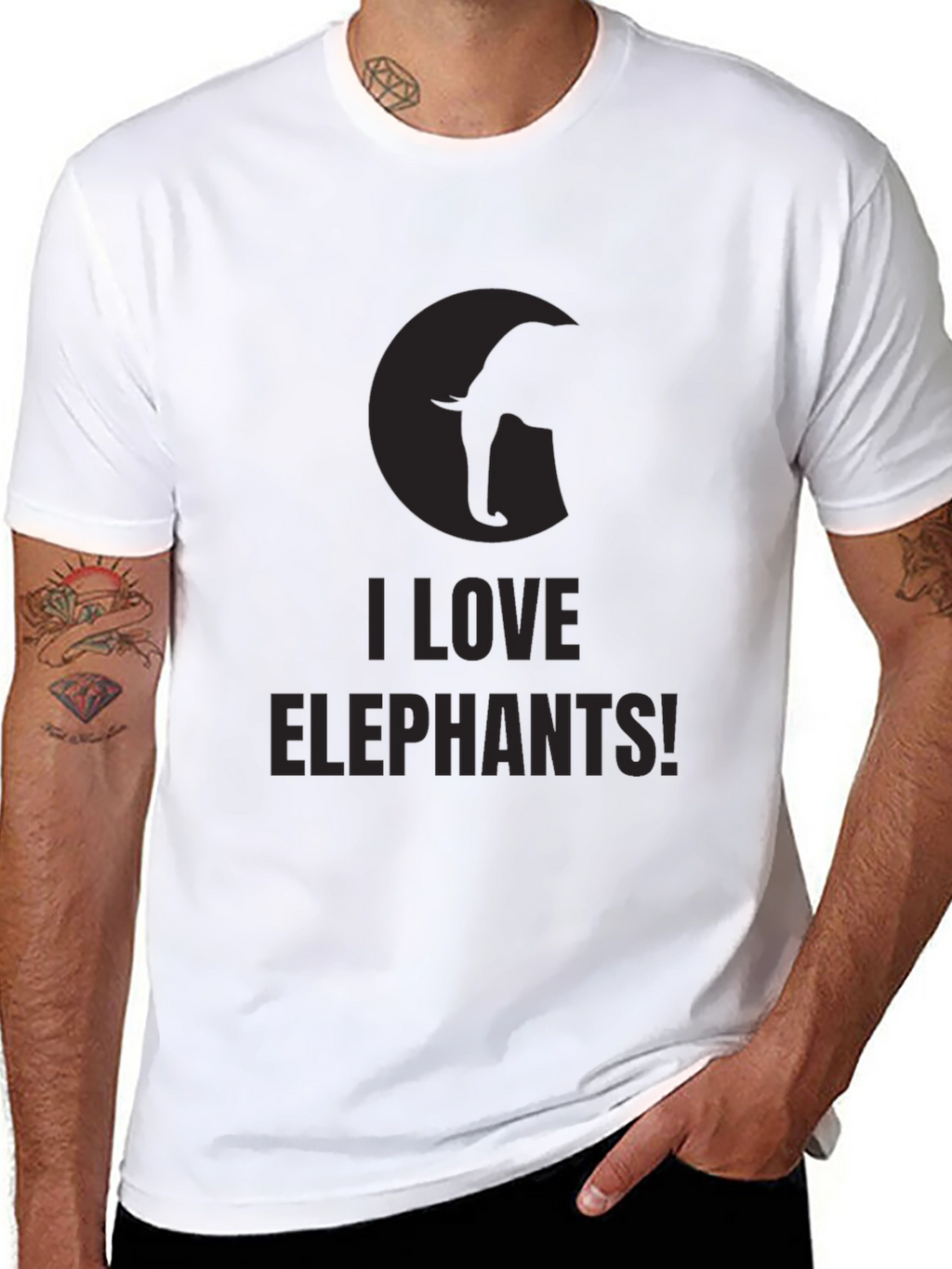 I Love Elephants! Graphic Tee