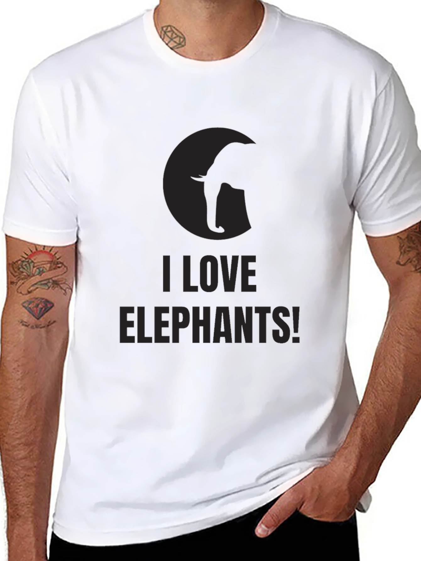 I Love Elephants! Graphic Tee