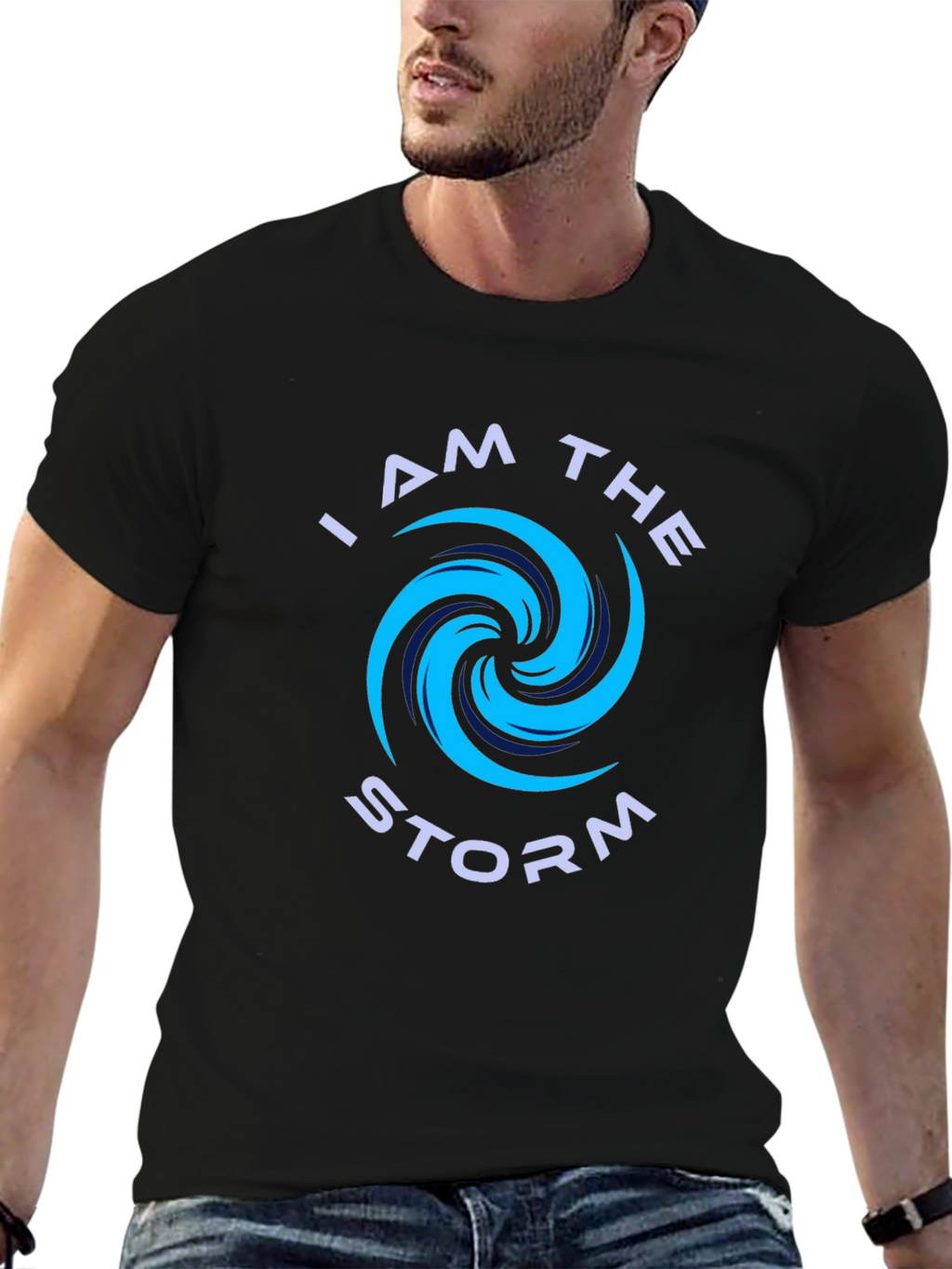 I am the Storm Black Graphic T-Shirt