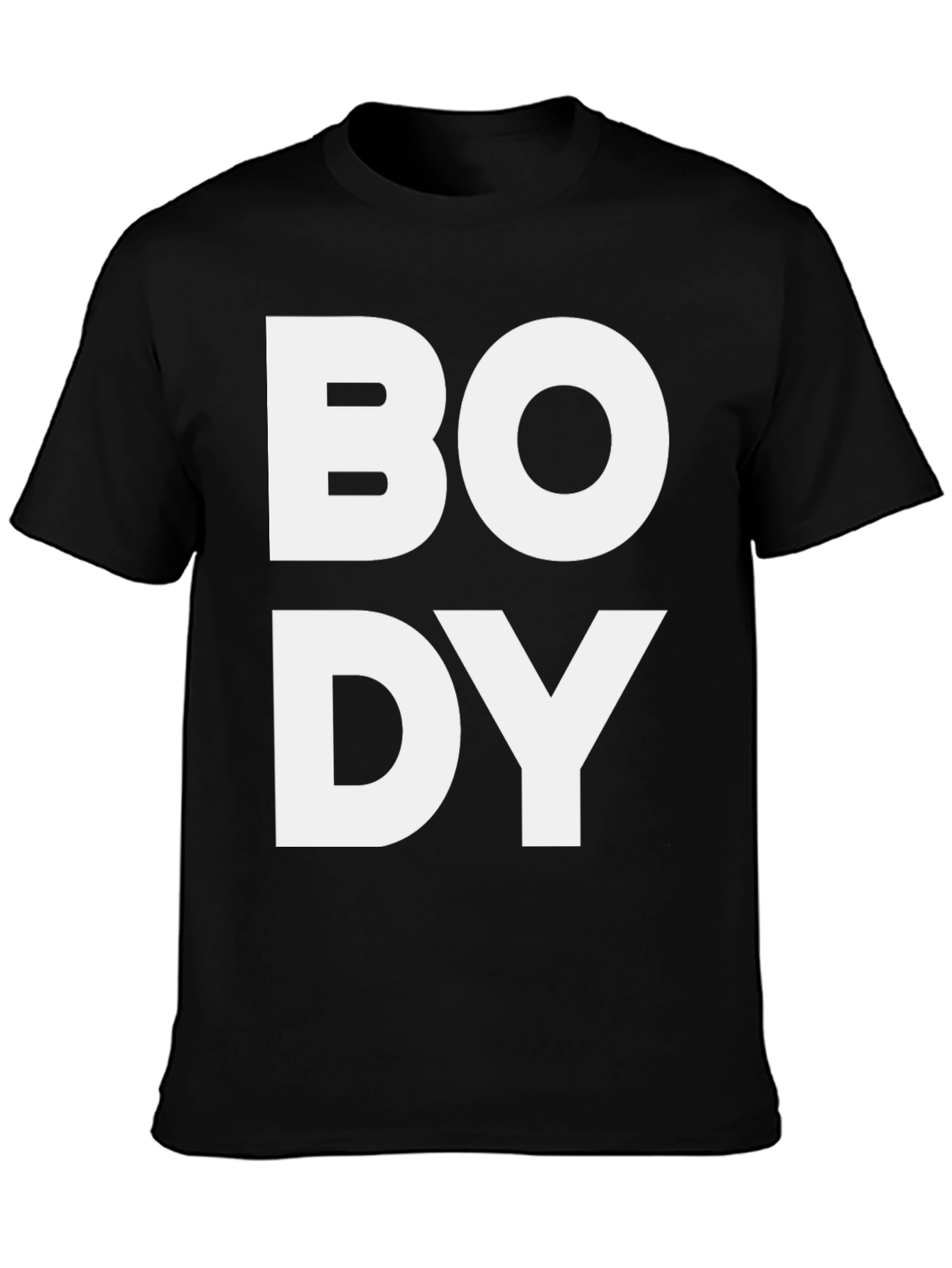 Bold BODY Graphic Tee - Black Cotton T-Shirt