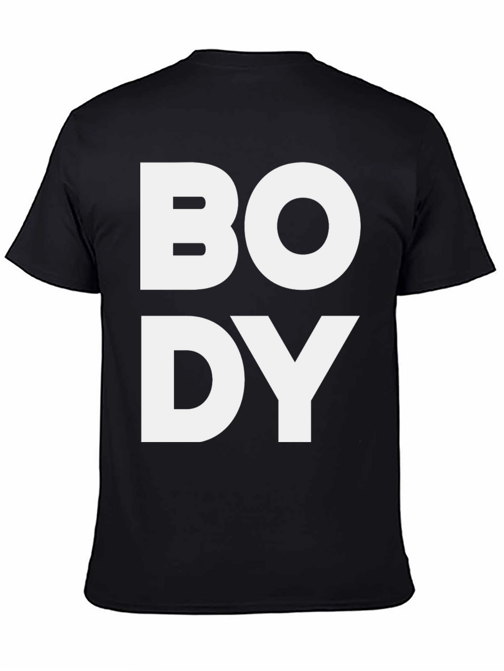 Bold BODY Graphic Tee - Black Cotton T-Shirt