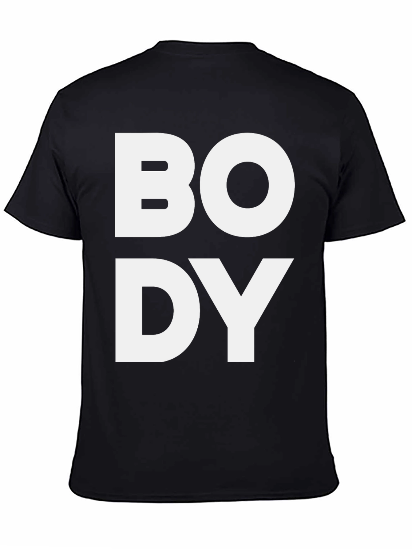 Bold BODY Graphic Tee - Black Cotton T-Shirt