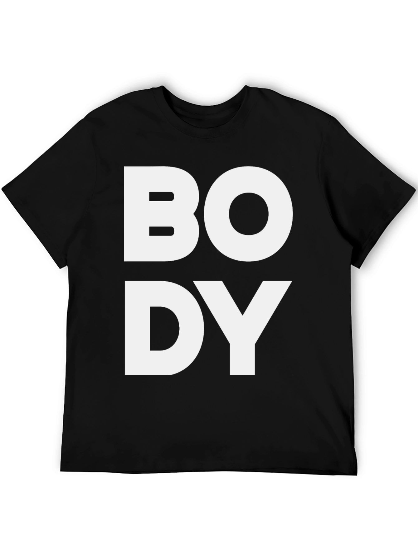 Bold BODY Graphic Tee - Black Cotton T-Shirt