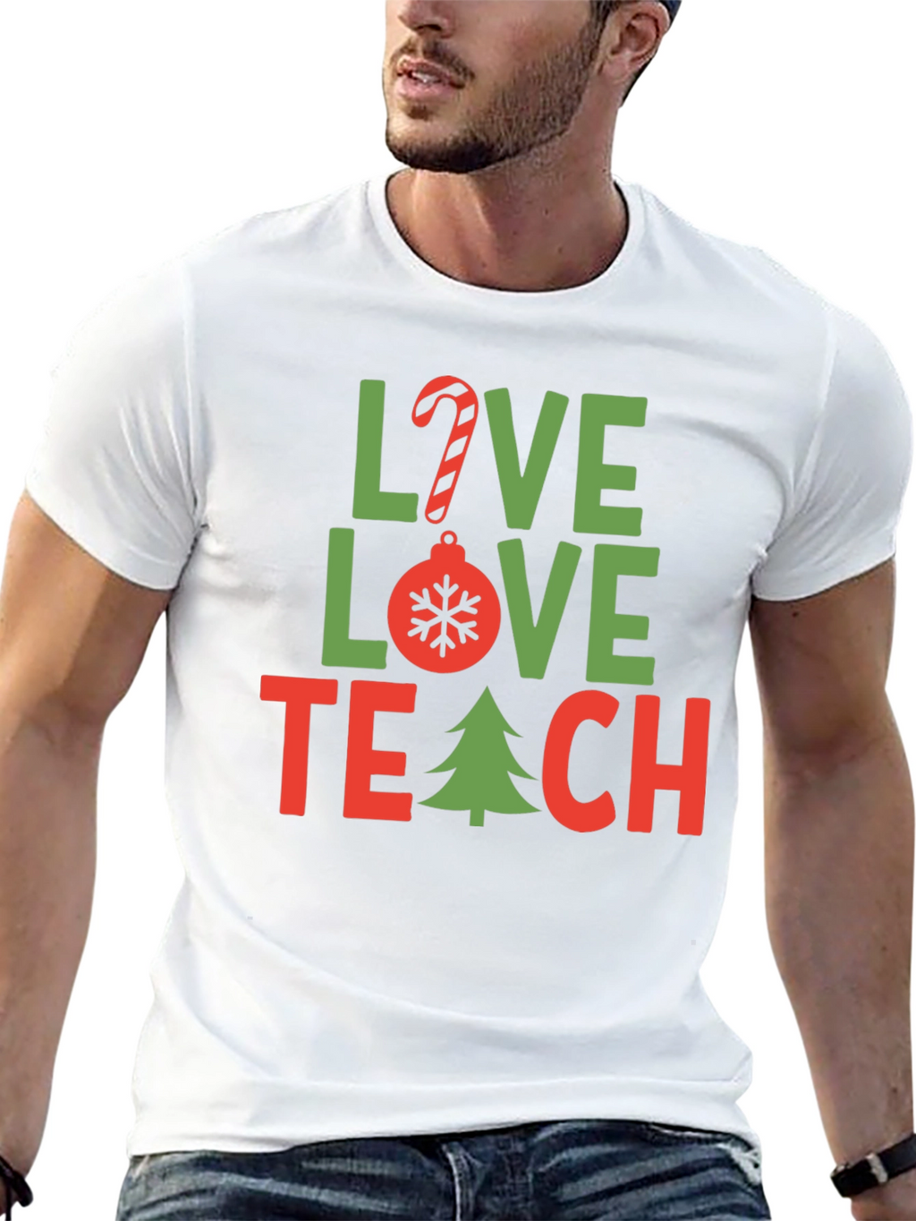 Love Teach Christmas T-Shirt