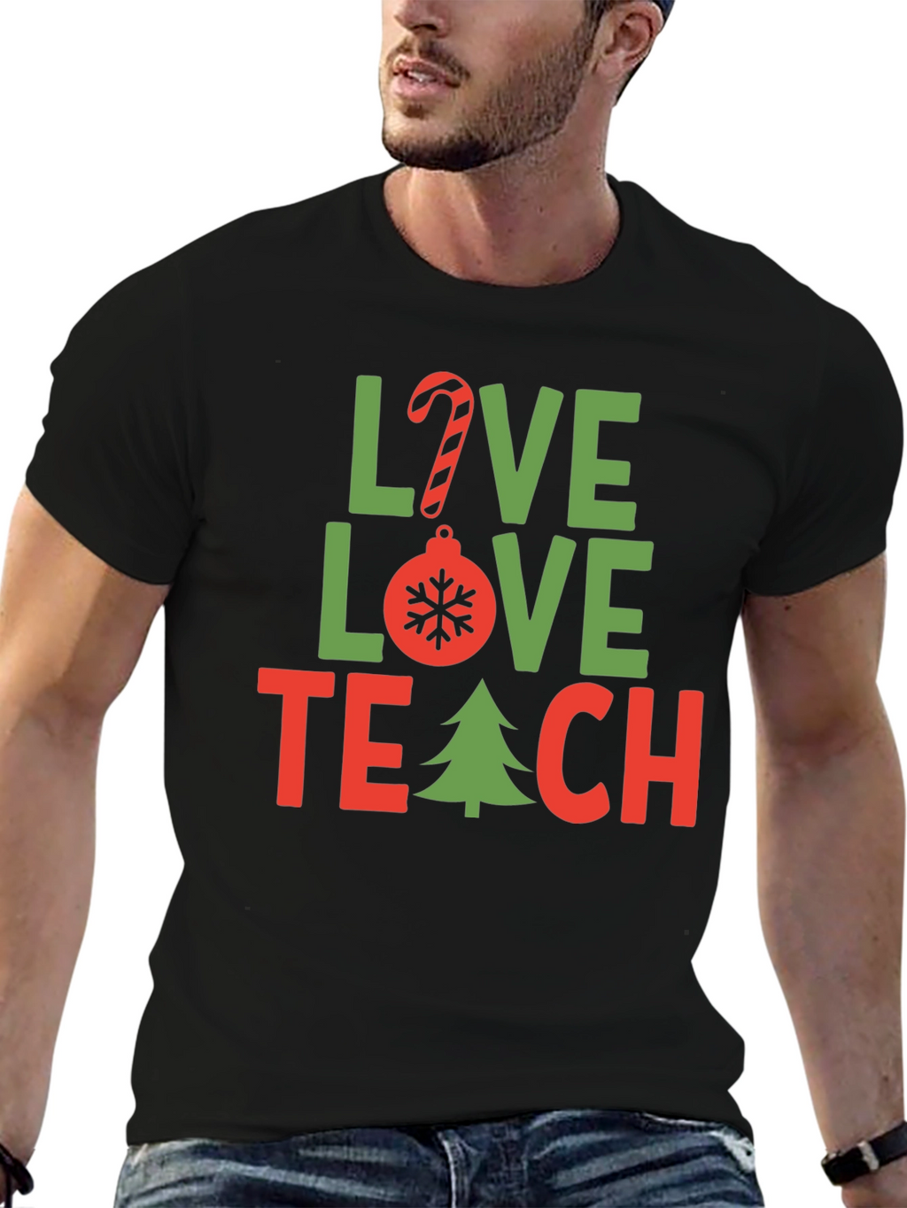 Love Teach Christmas T-Shirt