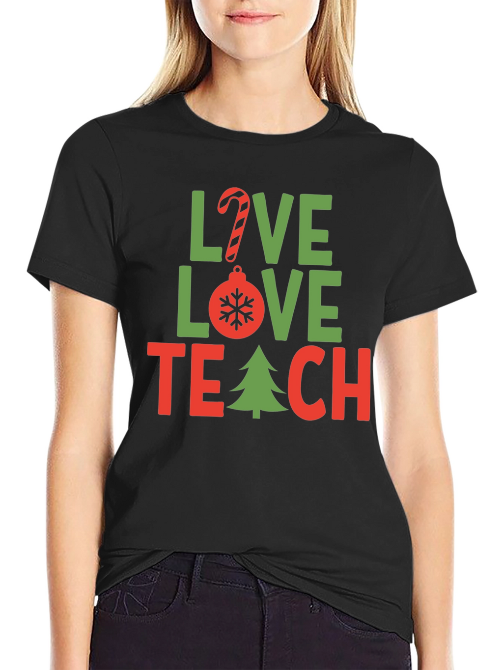 Love Teach Christmas T-Shirt
