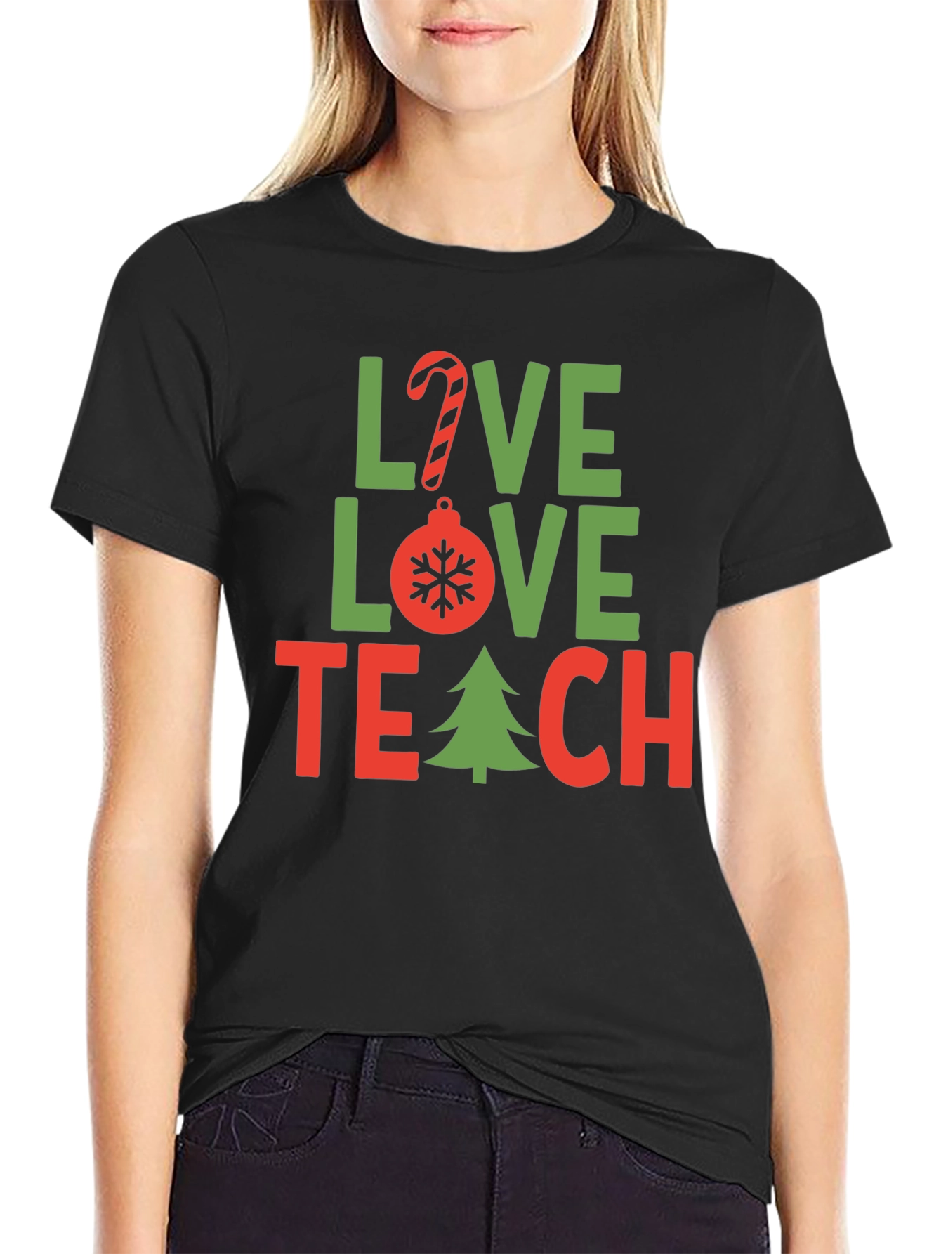 Love Teach Christmas T-Shirt