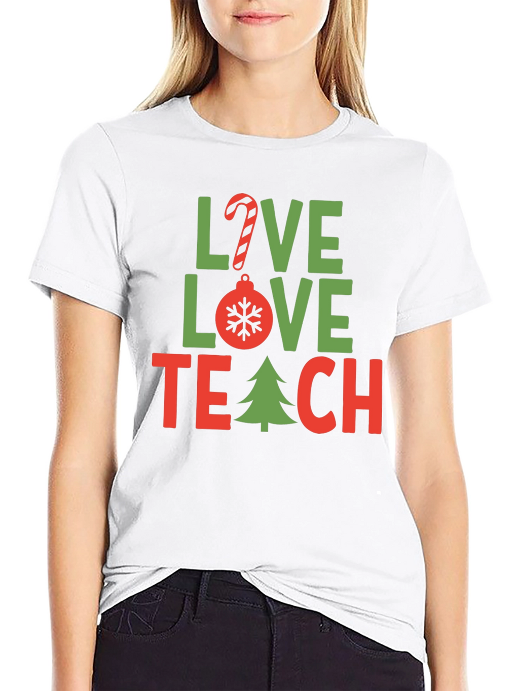 Love Teach Christmas T-Shirt