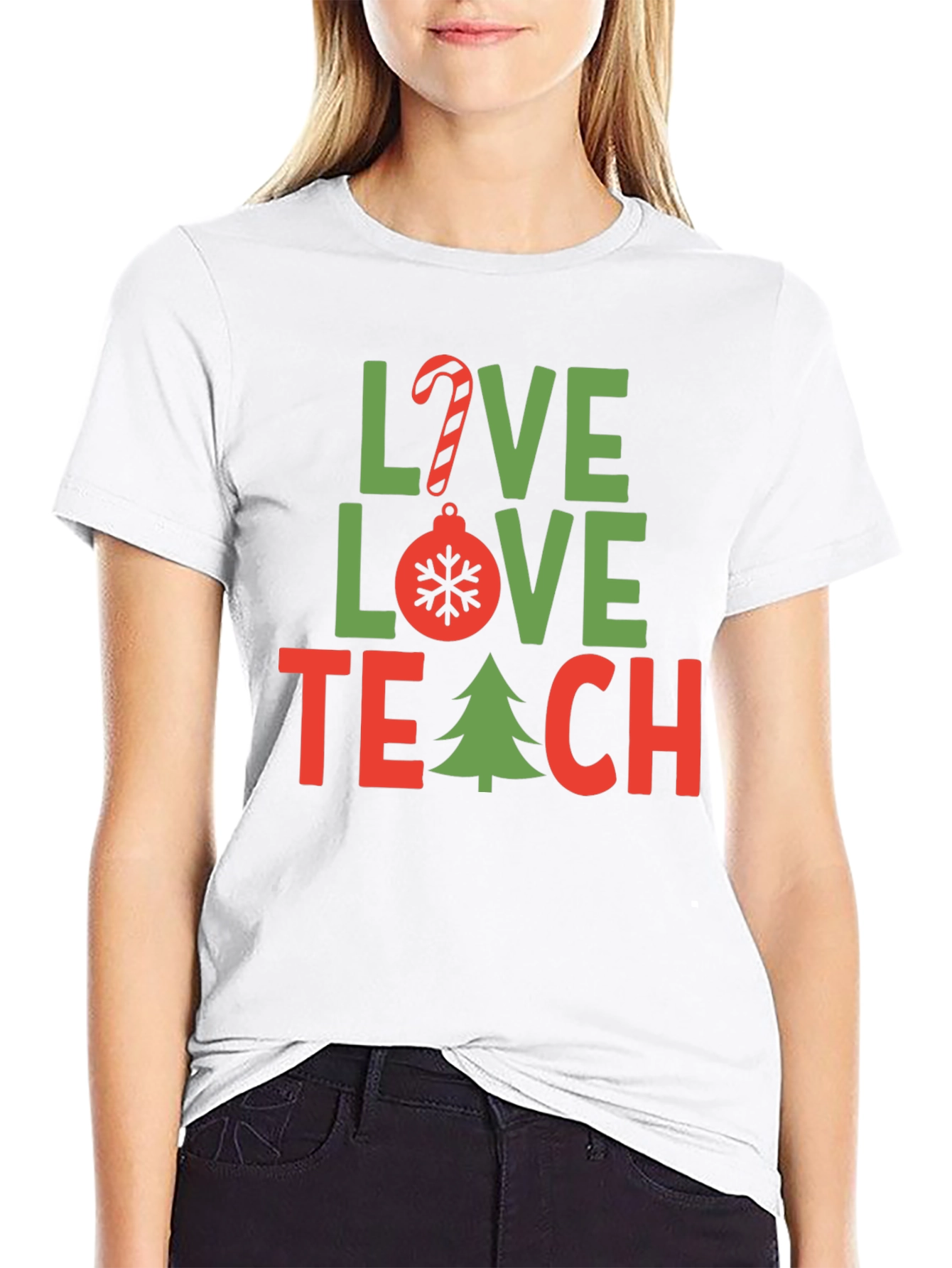 Love Teach Christmas T-Shirt