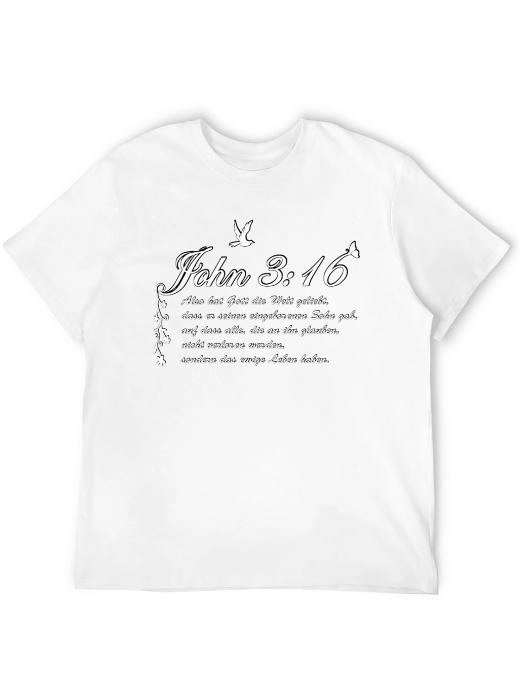 John 3:16 Christian T-Shirt - German Text