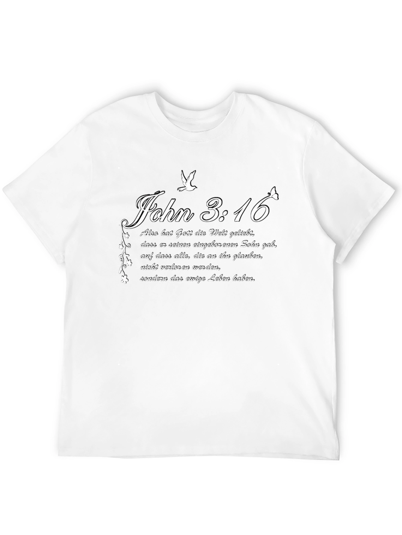 John 3:16 Christian T-Shirt - German Text