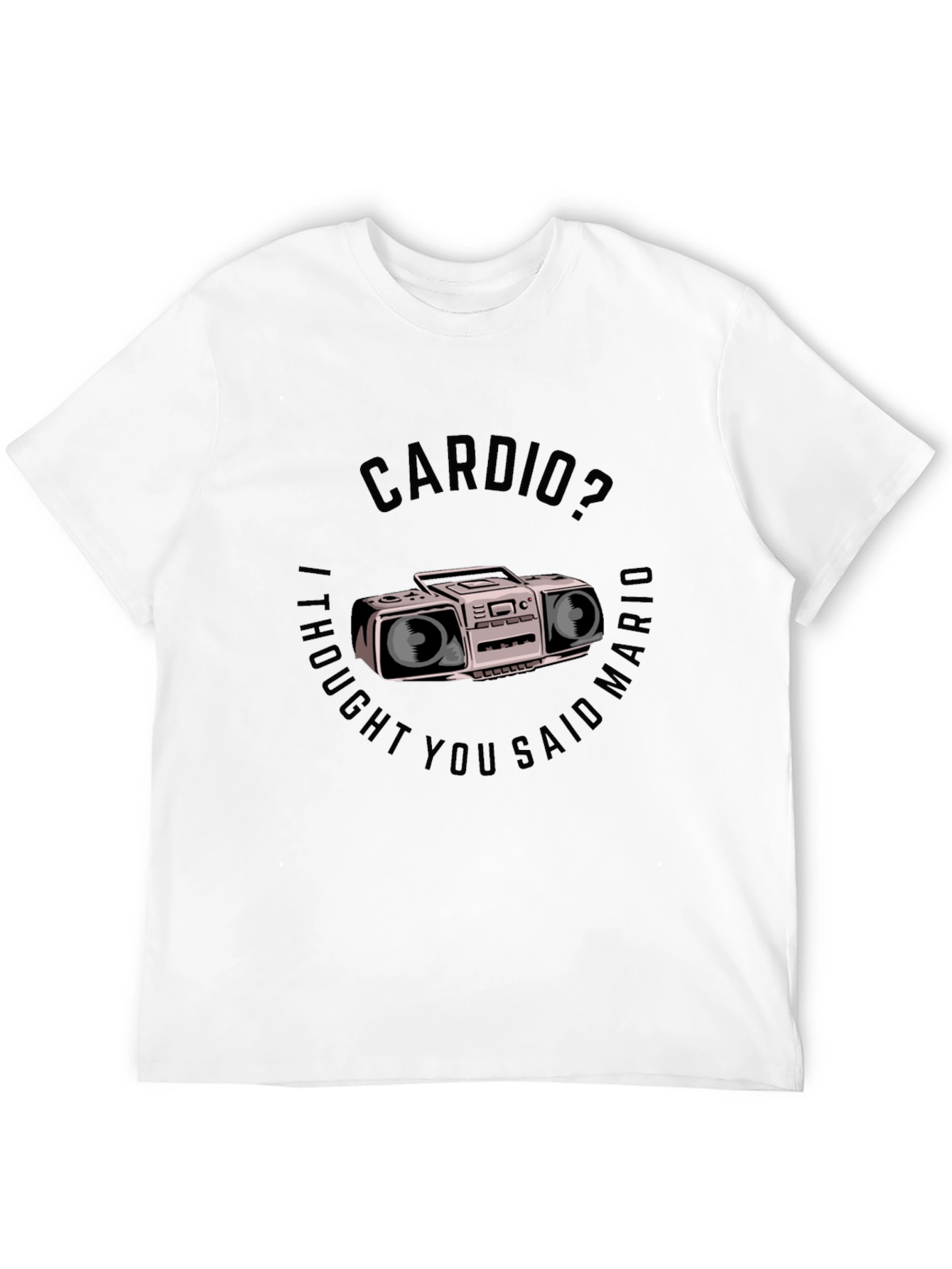 Cardio Mario T-Shirt - Funny Gym Workout Tee