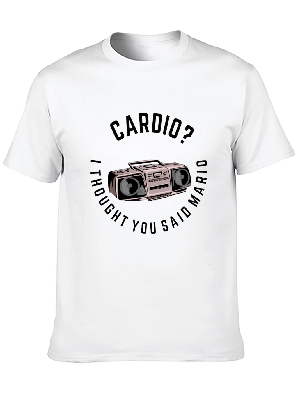 Cardio Mario T-Shirt - Funny Gym Workout Tee