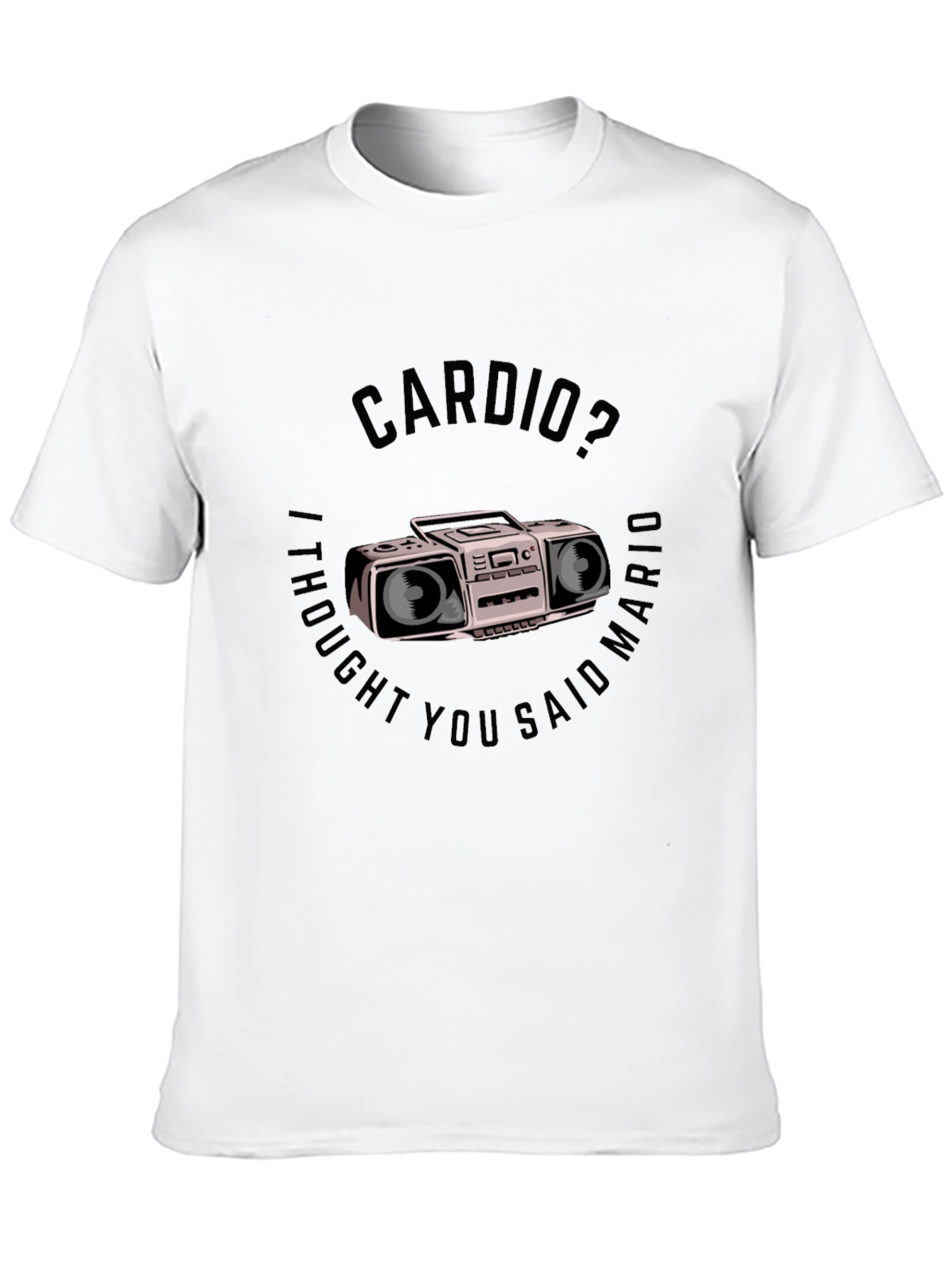 Cardio Mario T-Shirt - Funny Gym Workout Tee