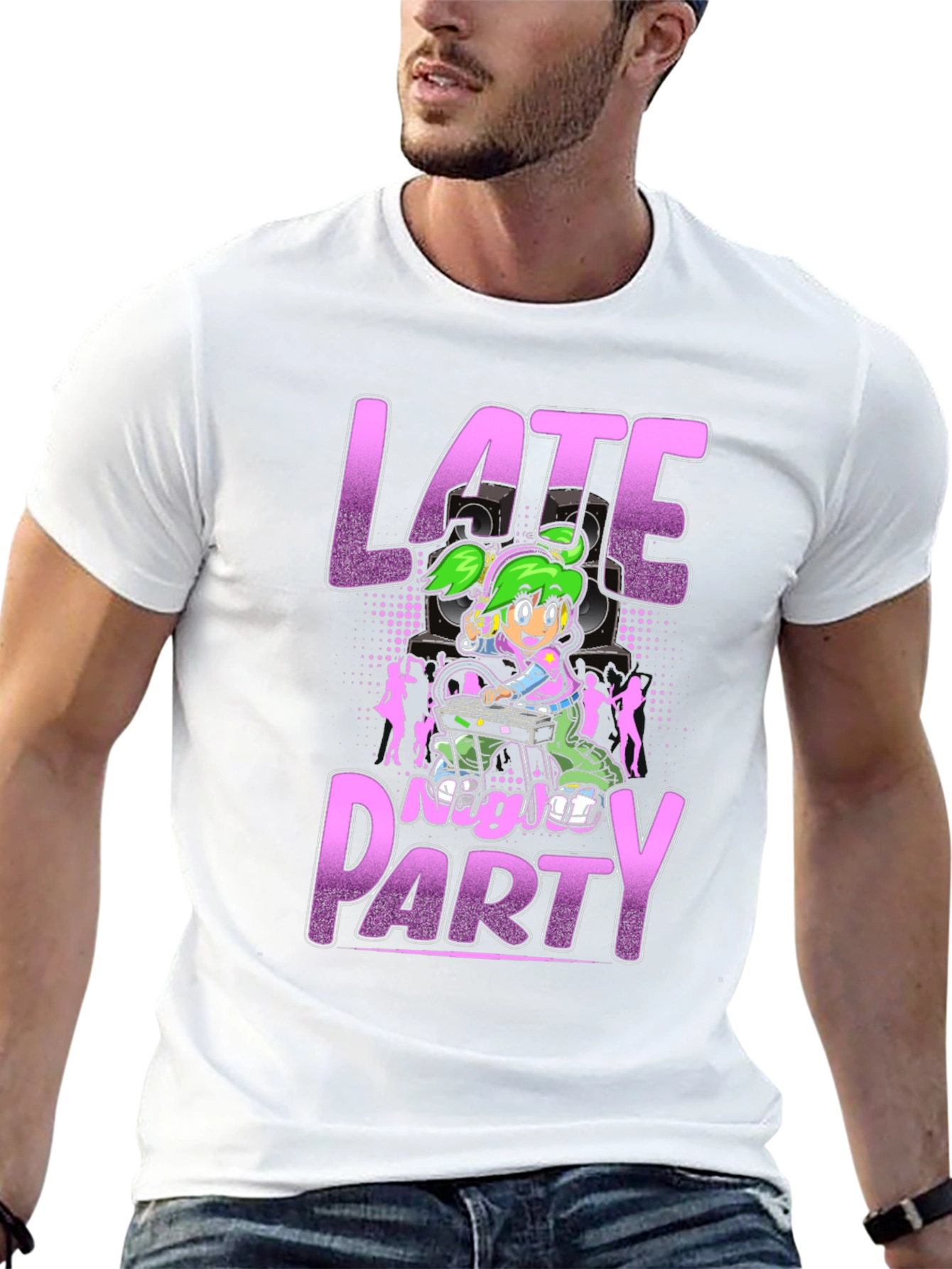 Late Night Party Graphic T-Shirt