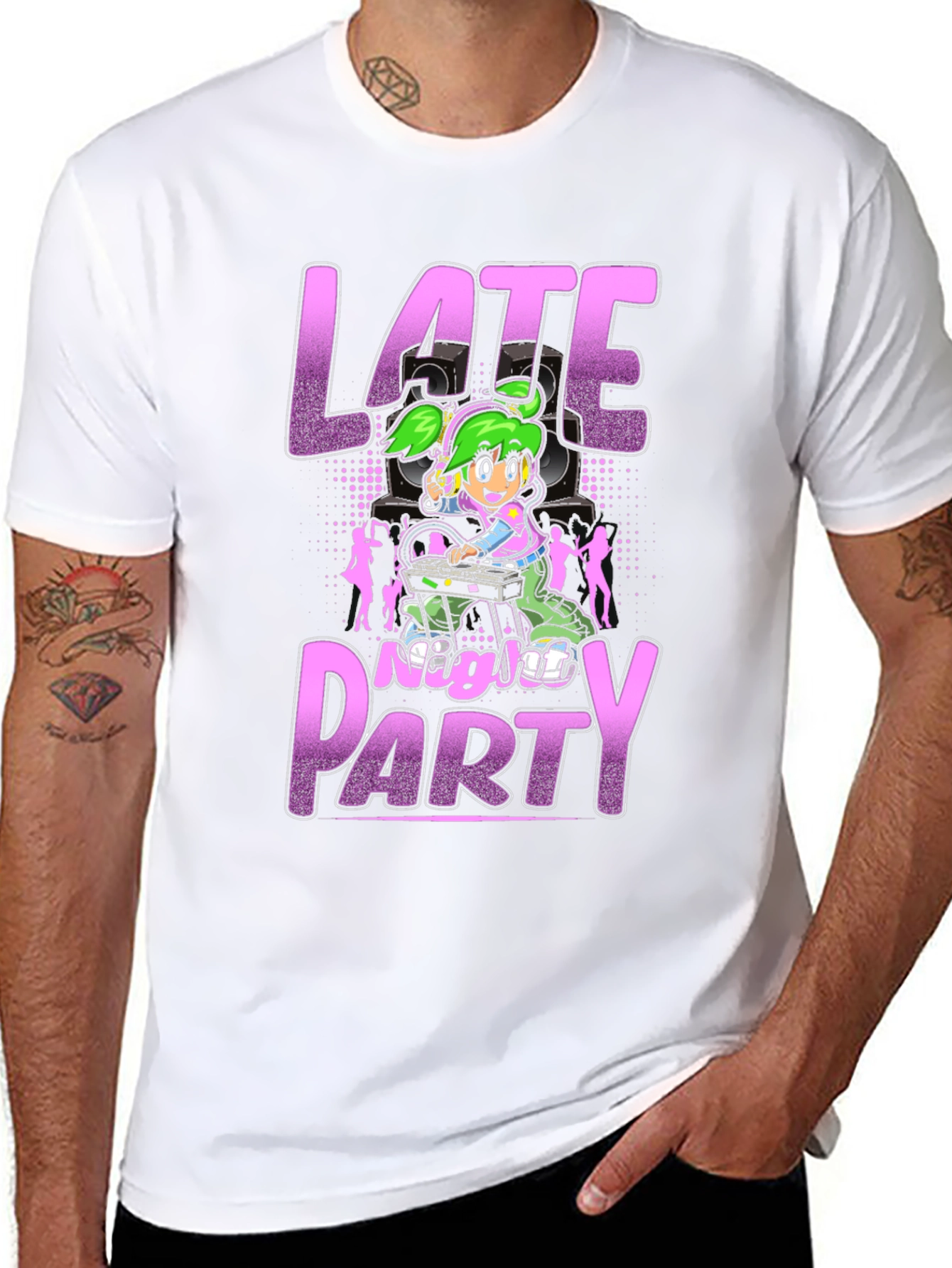 Late Night Party Graphic T-Shirt