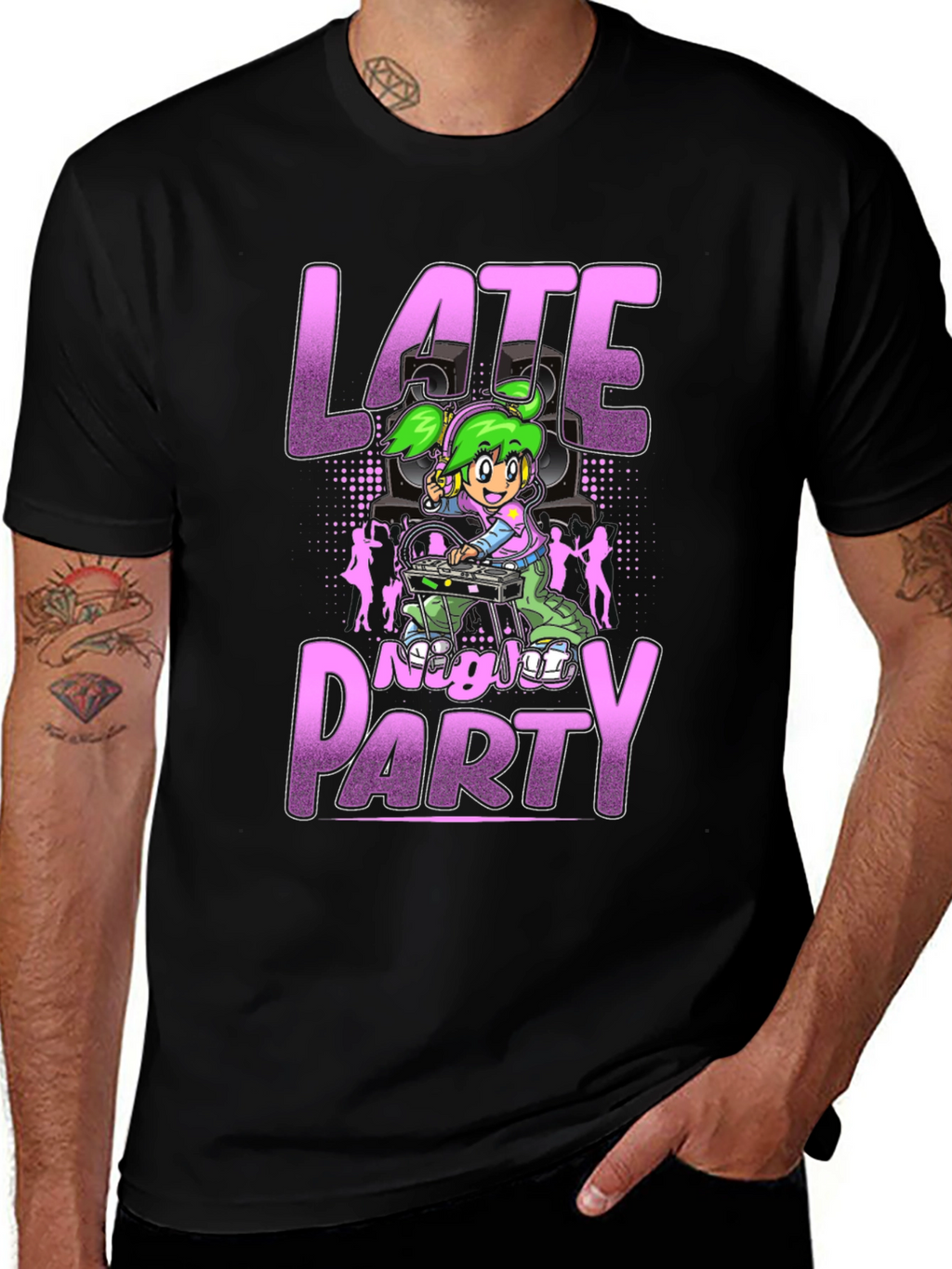 Late Night Party Graphic T-Shirt