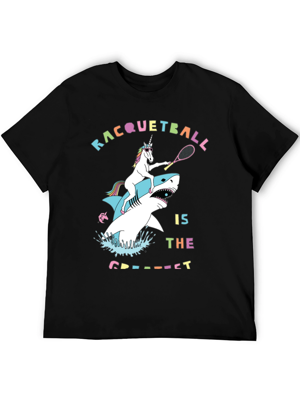 Racquetball Unicorn Shark Graphic Tee