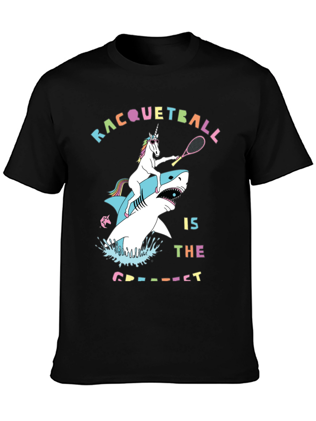 Racquetball Unicorn Shark Graphic Tee