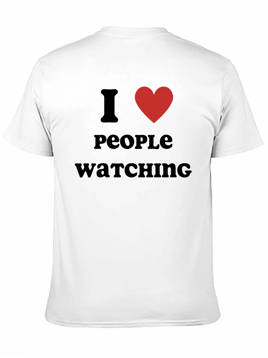 I Heart People Watching Black Graphic T-Shirt